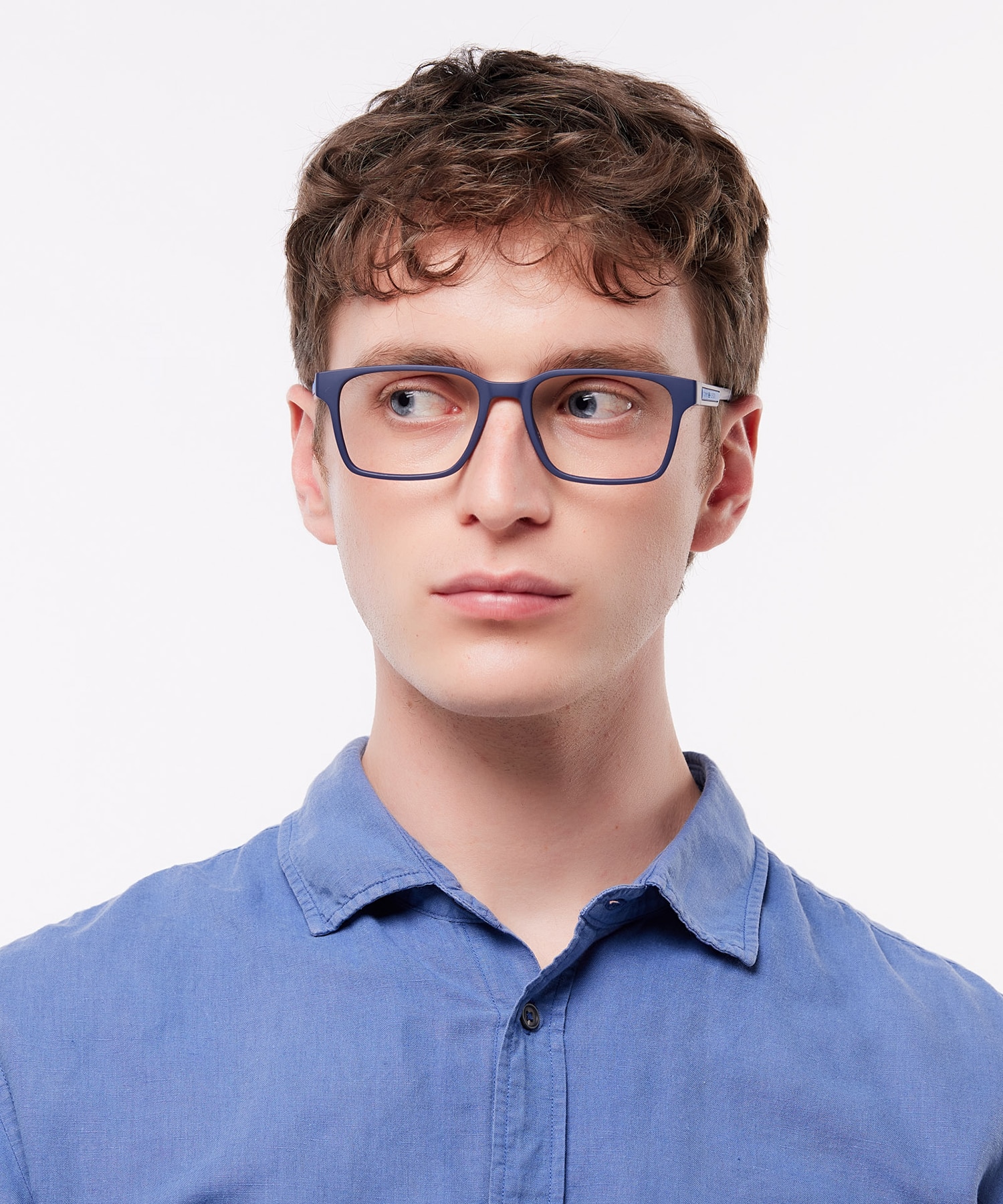 TH 2093 Blue PlasticEyeglass Frames for Men for Glasses Direct