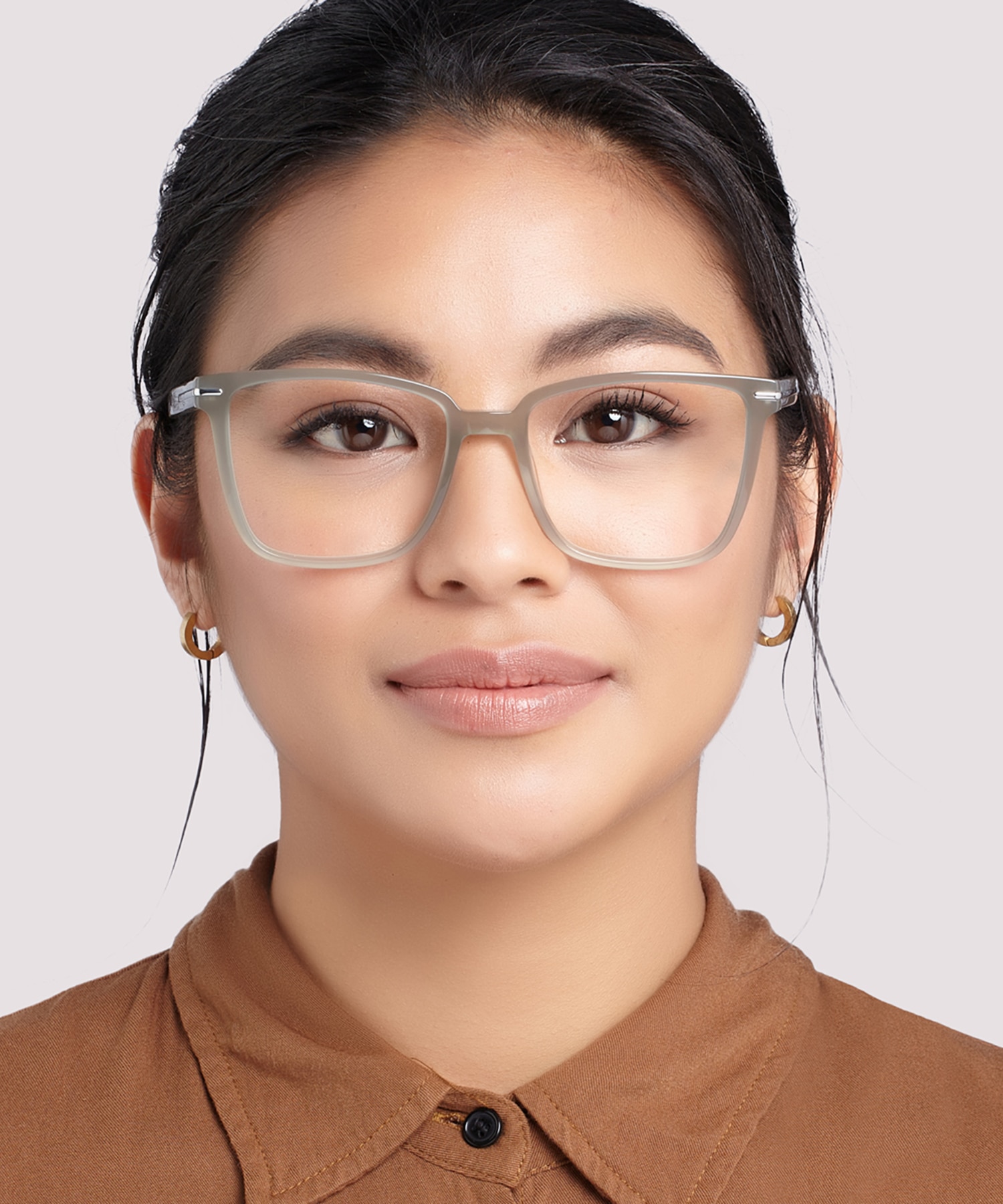 Balham Shiny Grey & Silver AcetateEyeglass Frames for Women for Glasses Direct