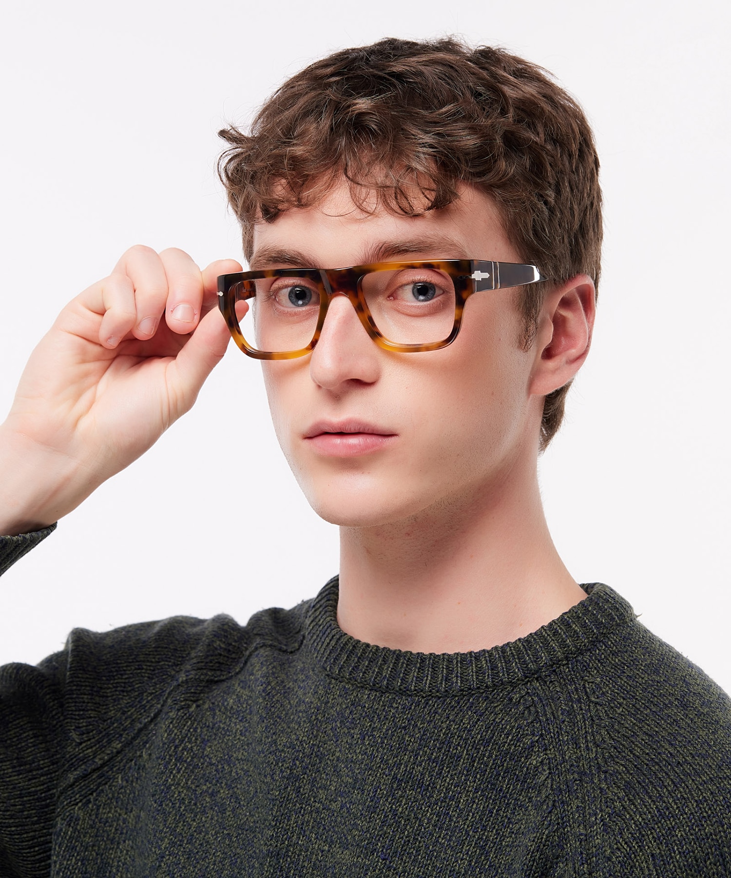 PO3348V Brown Havana AcetateEyeglass Frames for Men for Glasses Direct