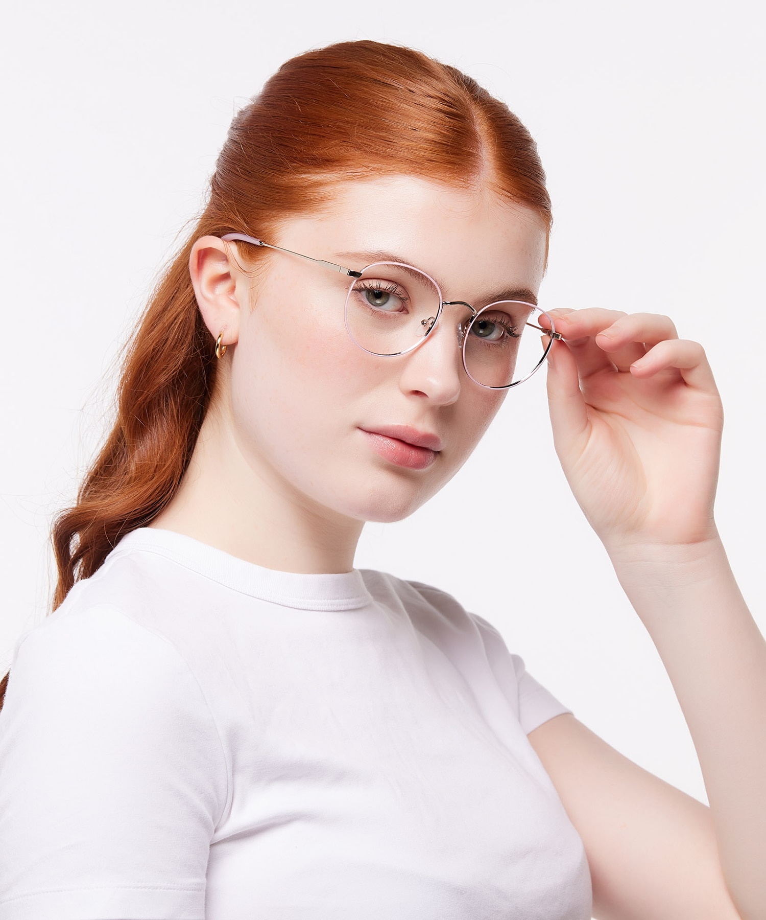 Kade Shiny Gold & Pink MetalSunglass Frames for Women for Glasses Direct