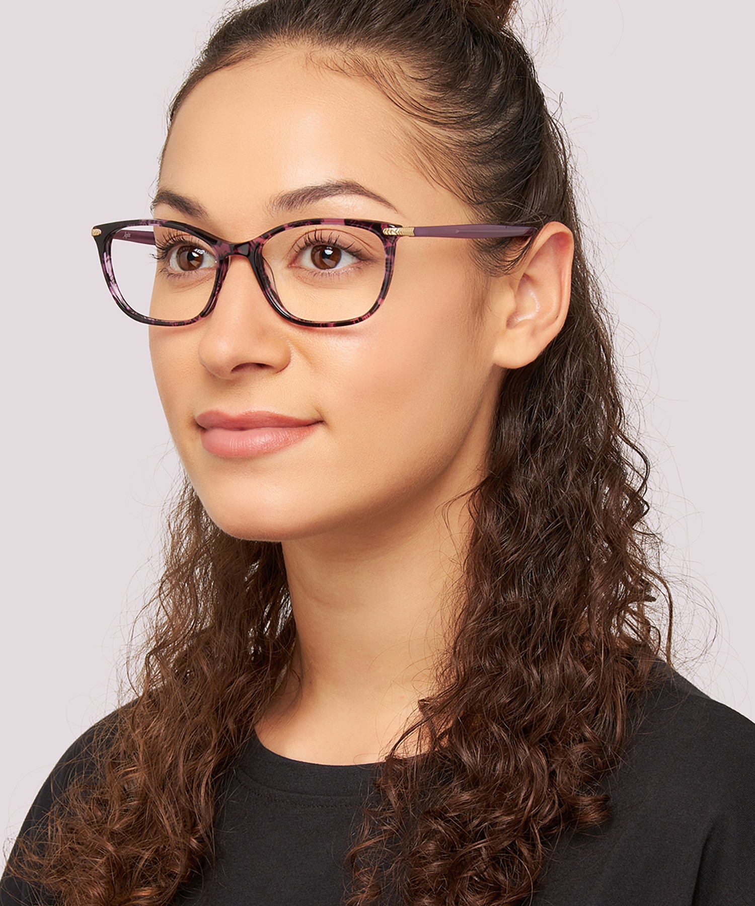 Anika Purple  &  Gold AcetateEyeglass Frames for Women for Glasses Direct