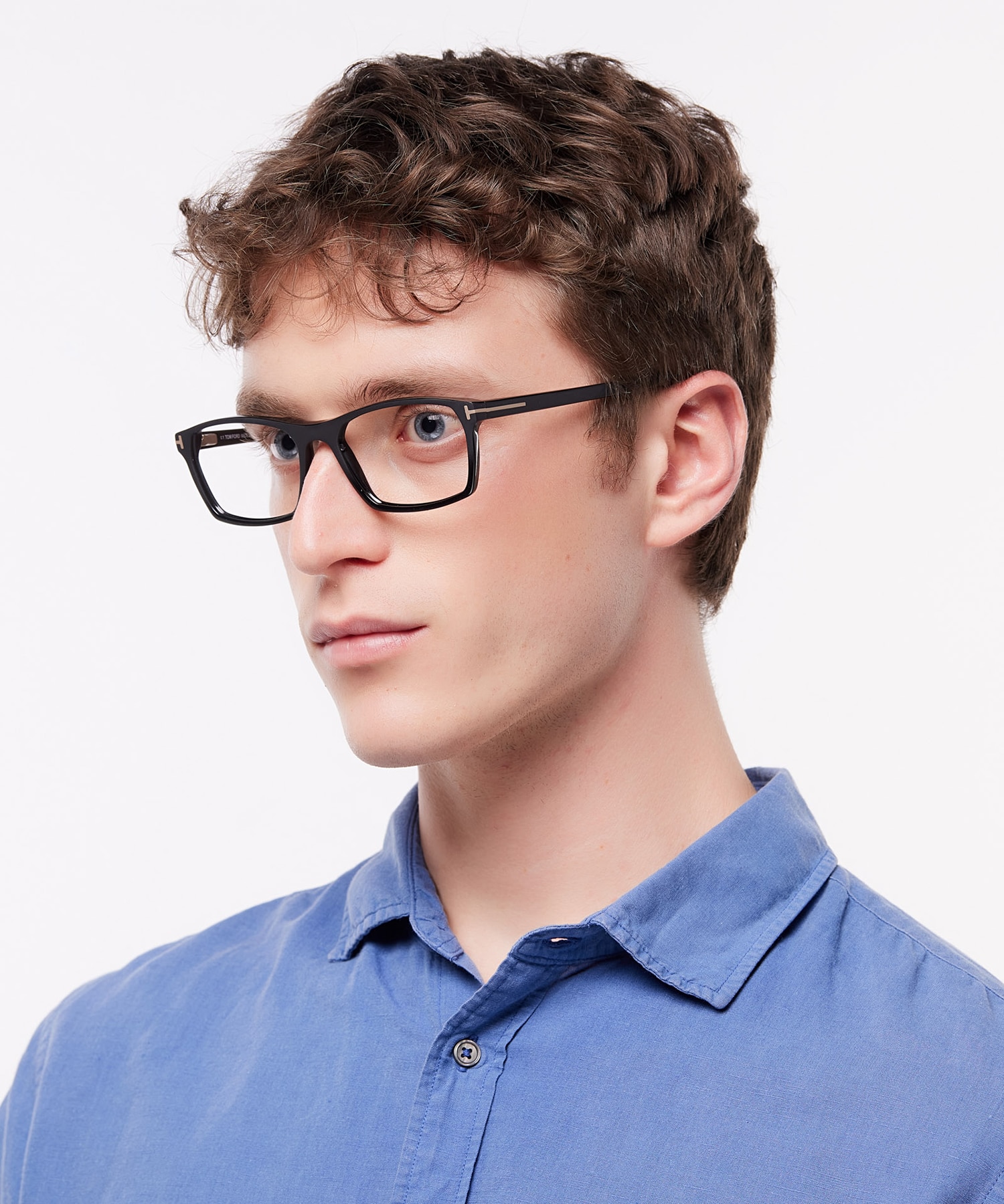 FT5295 Black Matte AcetateEyeglass Frames for Men for Glasses Direct