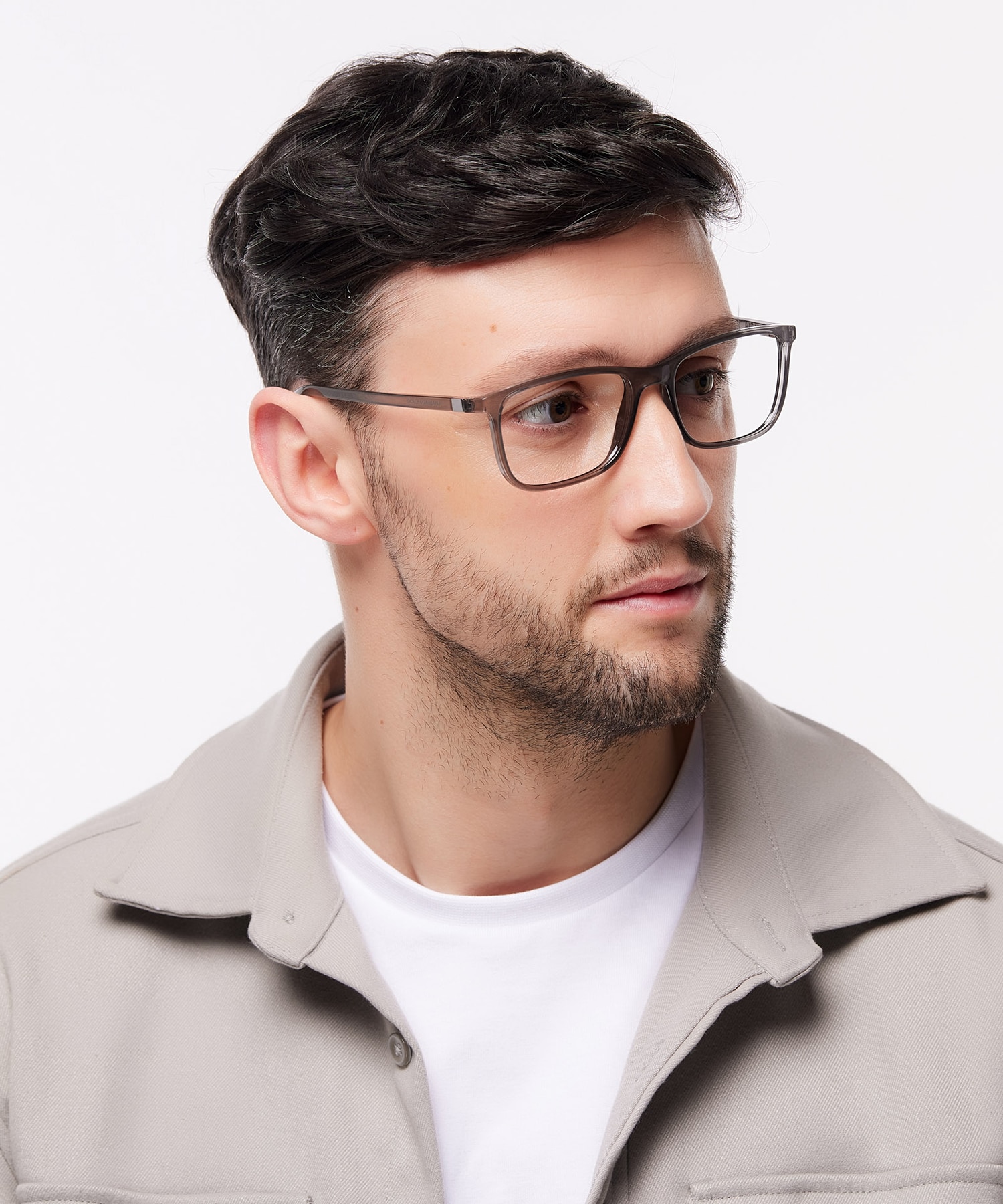 DG5027 Transparent Grey PlasticEyeglass Frames for Men for Glasses Direct