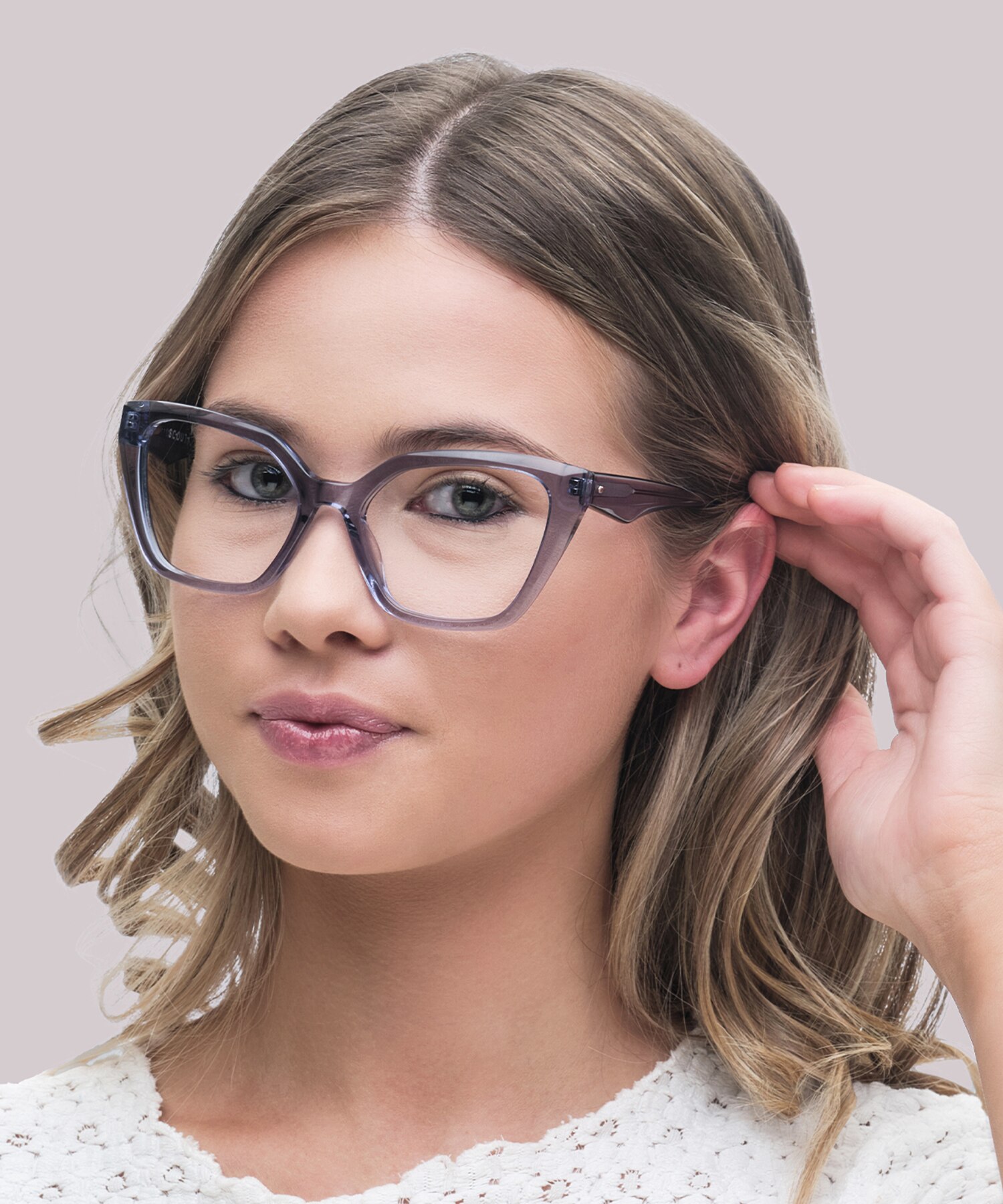 Helen Crystal Blue AcetateEyeglass Frames for Women for Glasses Direct