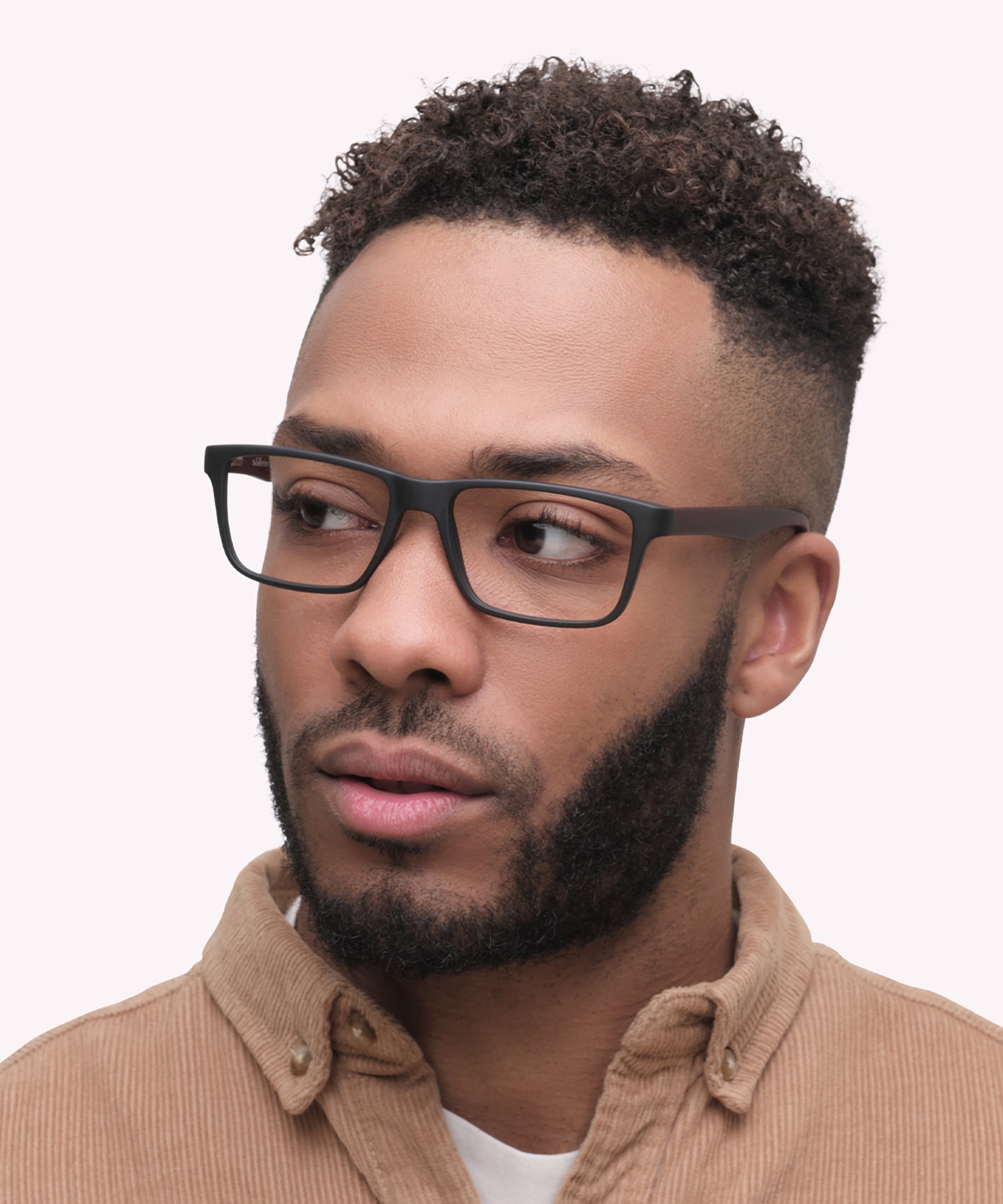 Henry Matte Black & Red PlasticEyeglass Frames for Men for Glasses Direct