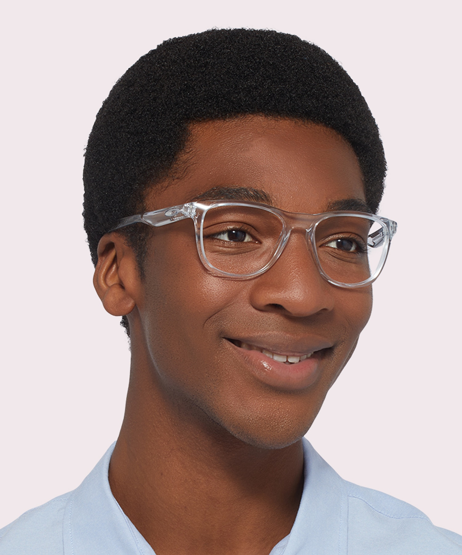 Trillbe™ X Polished Clear PlasticSunglass Frames for Men for Glasses Direct