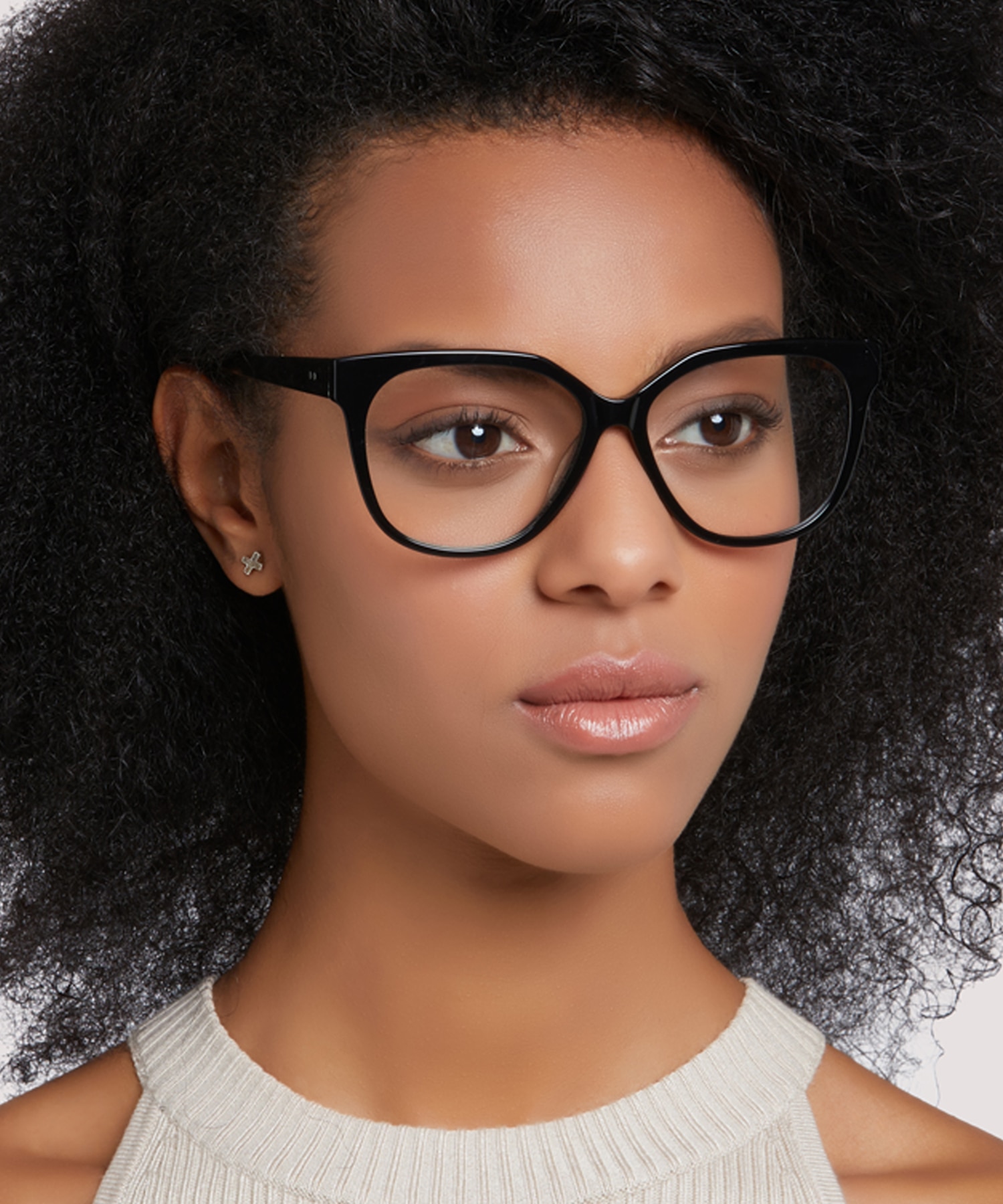 Ciara Shiny Black AcetateEyeglass Frames for Women for Glasses Direct