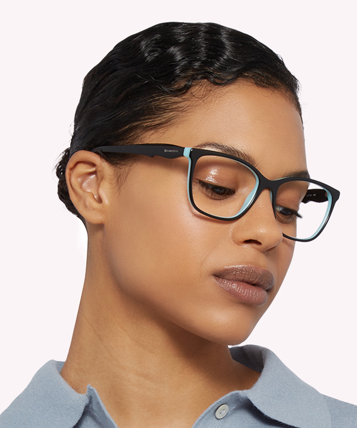 TF2175 Black On Tiffany Blue AcetateEyeglass Frames for Women for Glasses Direct