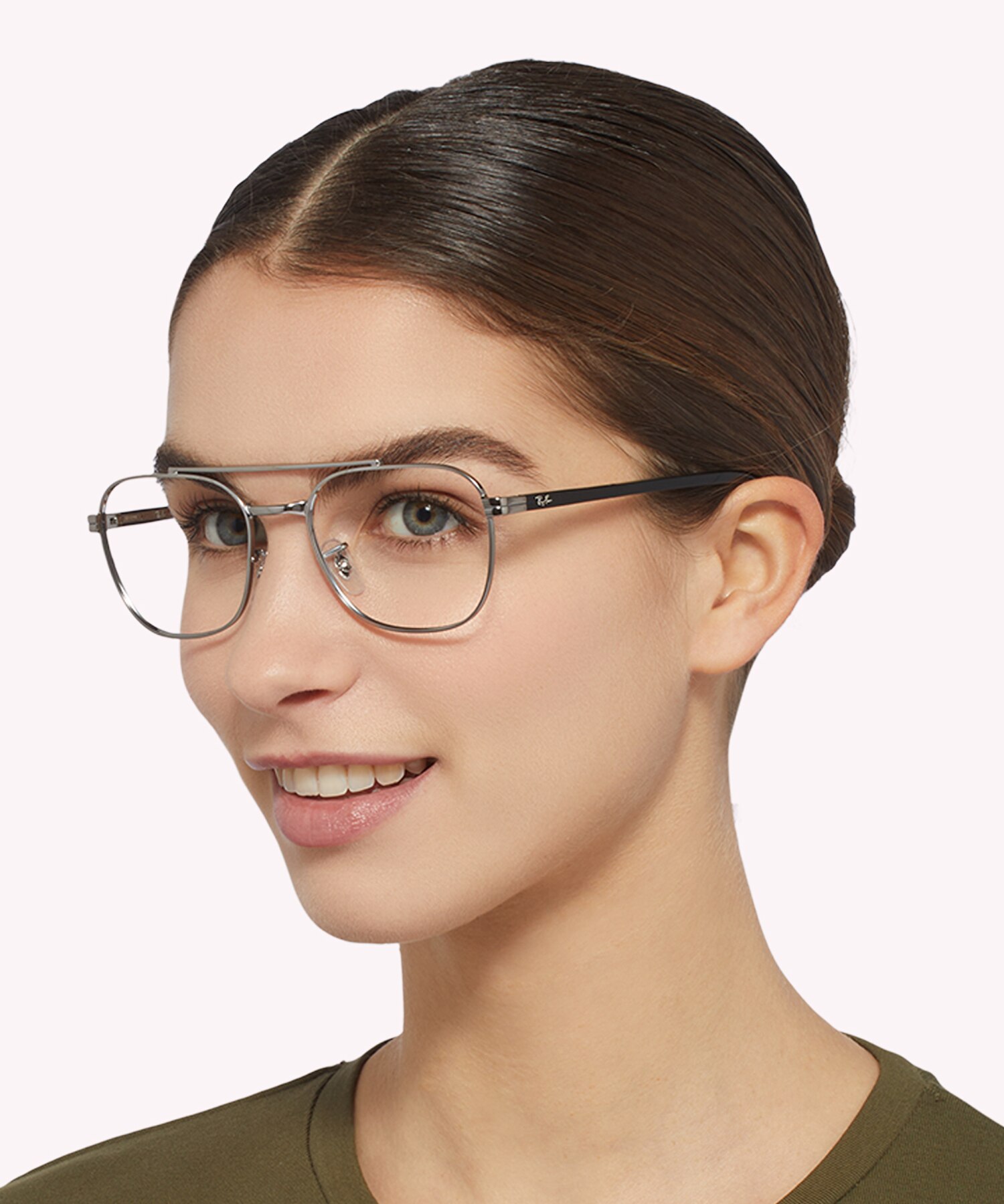 RB6485 Gunmetal MetalEyeglass Frames for Women for Glasses Direct