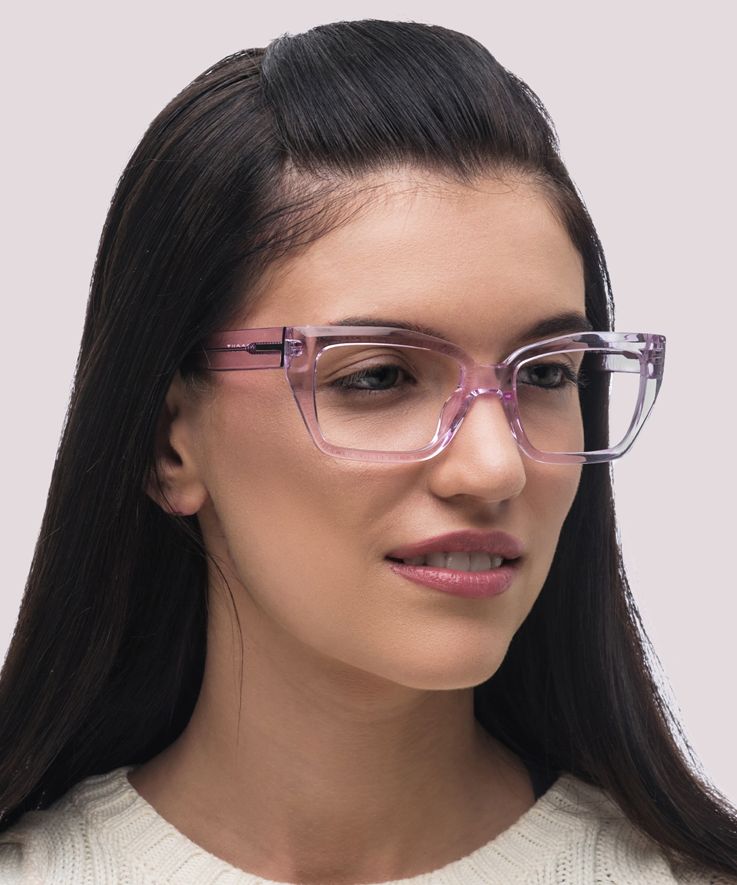 Hallie Crystal Light Pink AcetateEyeglass Frames for Women for Glasses Direct
