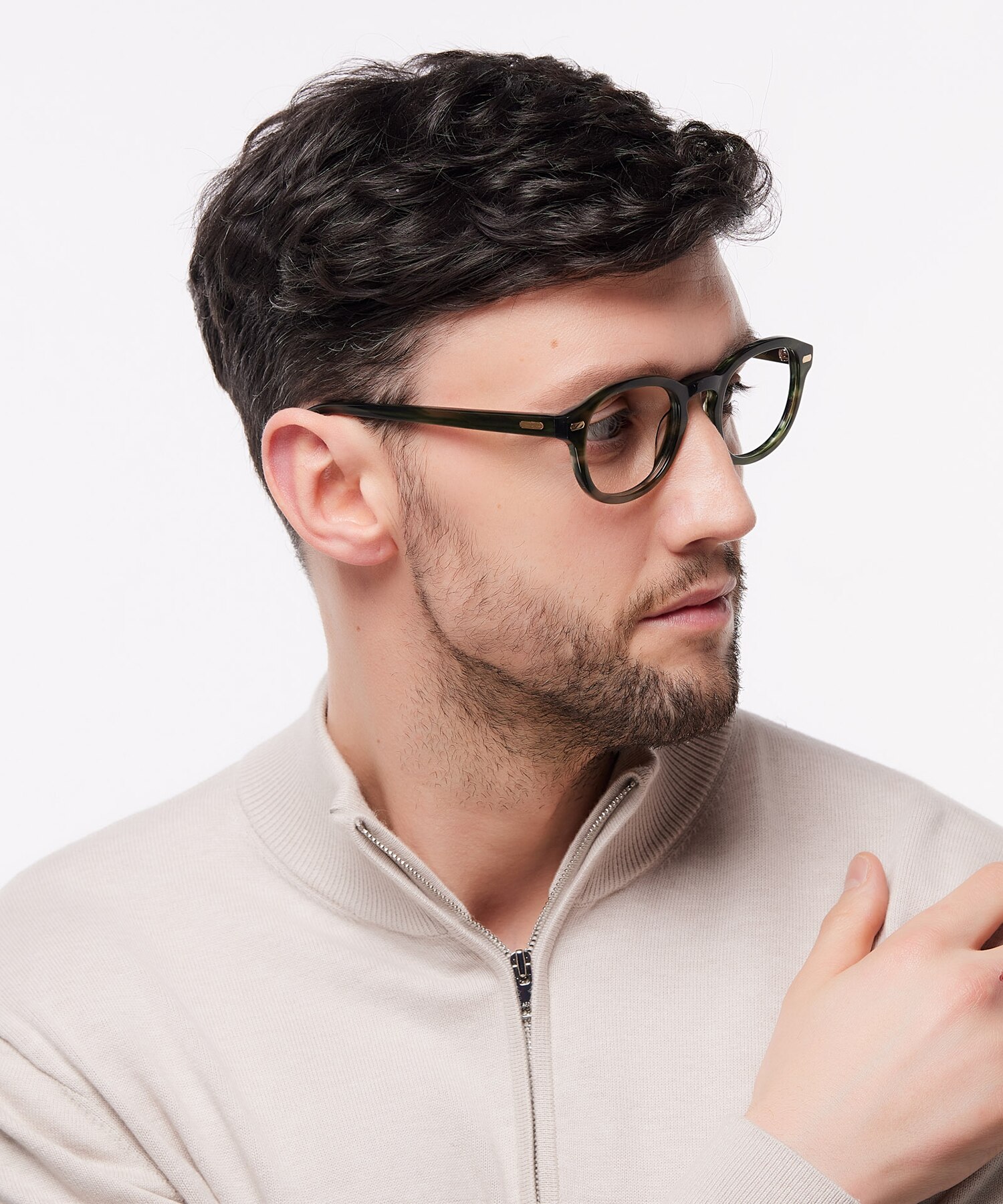 Keanu Horn Green AcetateEyeglass Frames for Men for Glasses Direct
