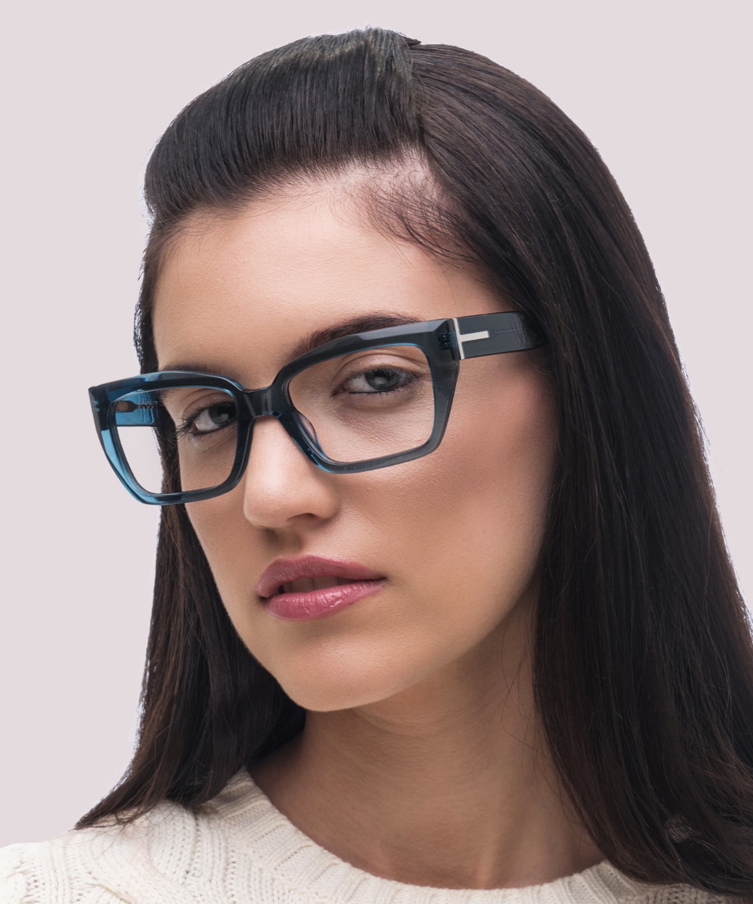Hallie Crystal Blue AcetateEyeglass Frames for Women for Glasses Direct