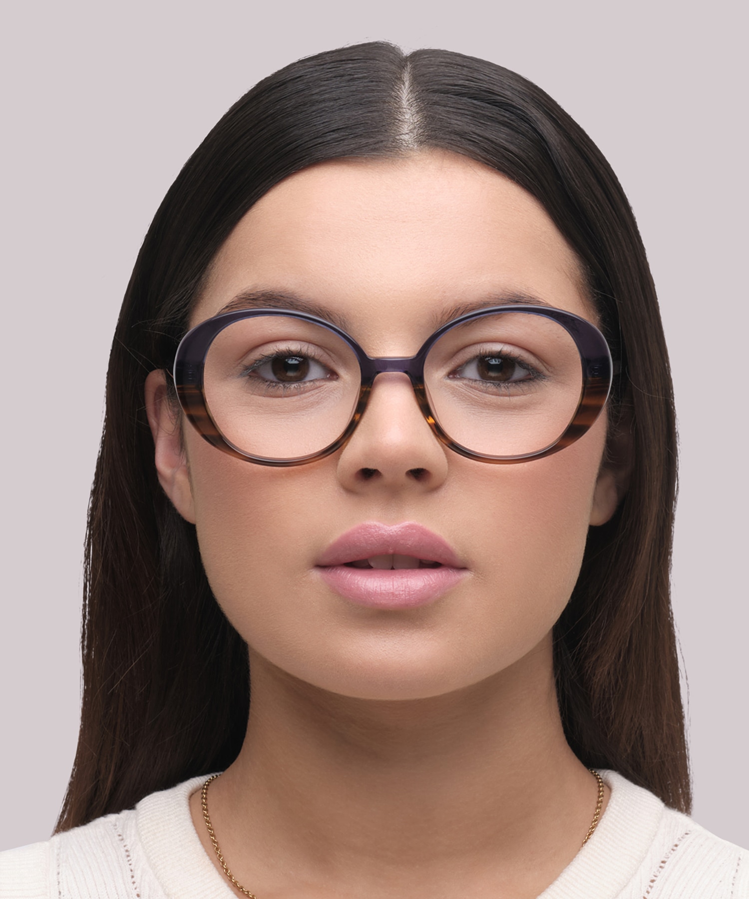 Gradient Blue/Brown Horn Hattie -  Acetate