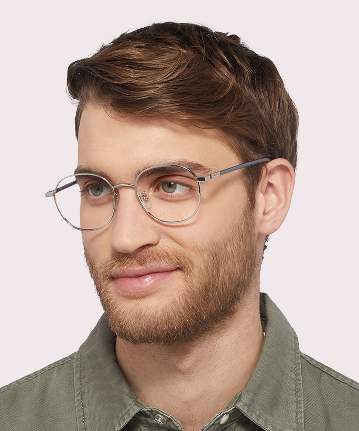 PLD D456/G Silver MetalEyeglass Frames for Men for Glasses Direct