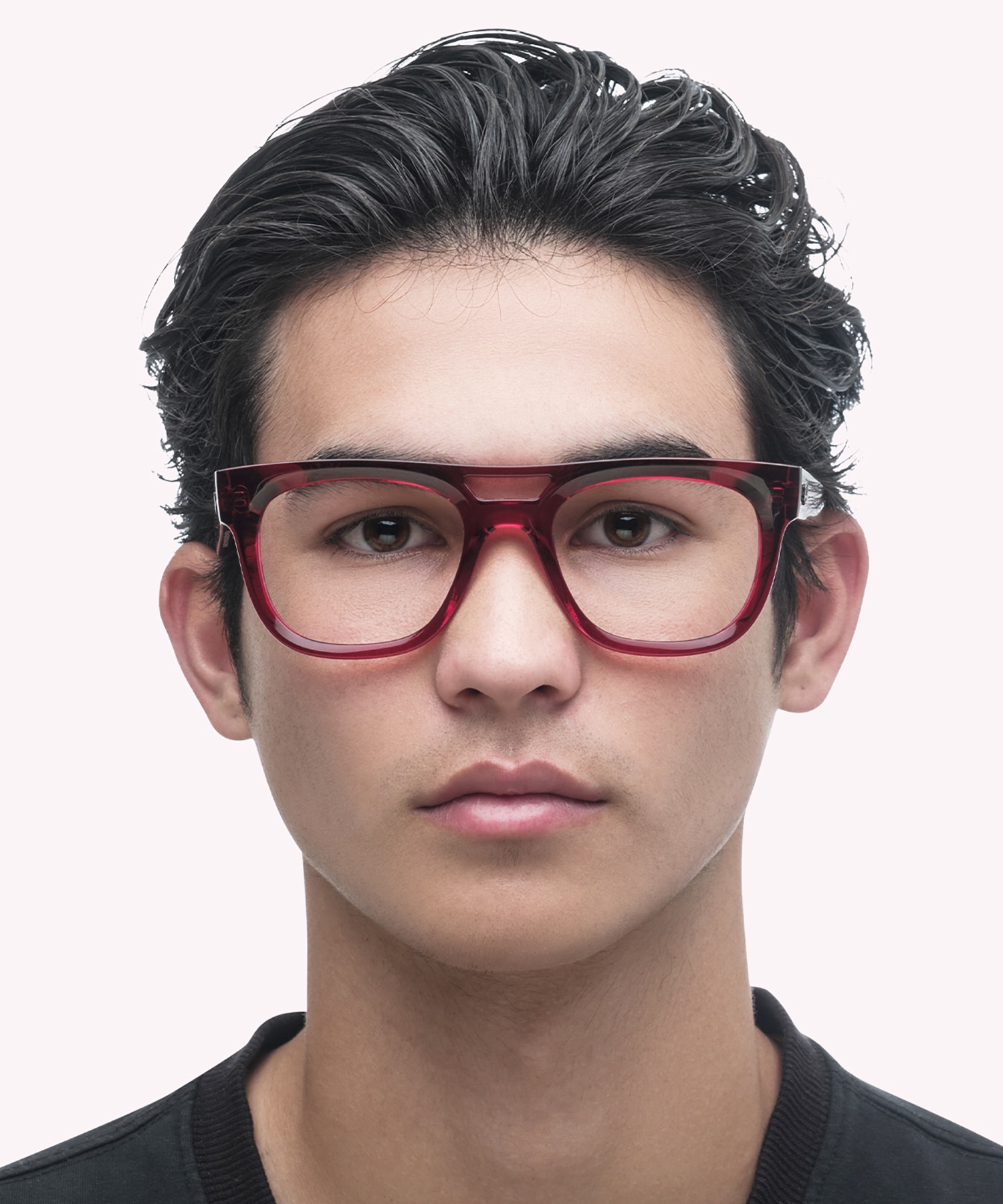 Lloyd Optics Bio-Based Transparent Red PlasticEyeglass Frames for Men for Glasses Direct