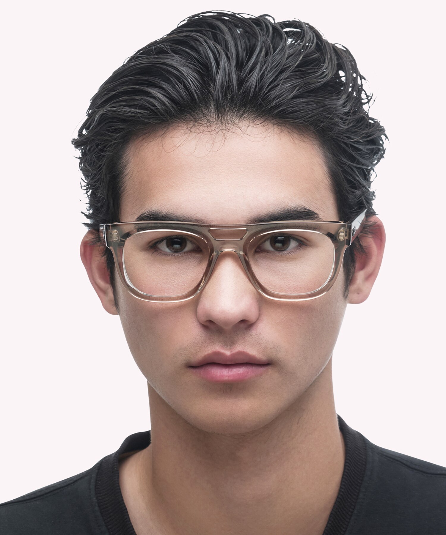 RB7226 Transparent Light Brown PlasticSunglass Frames for Men for Glasses Direct