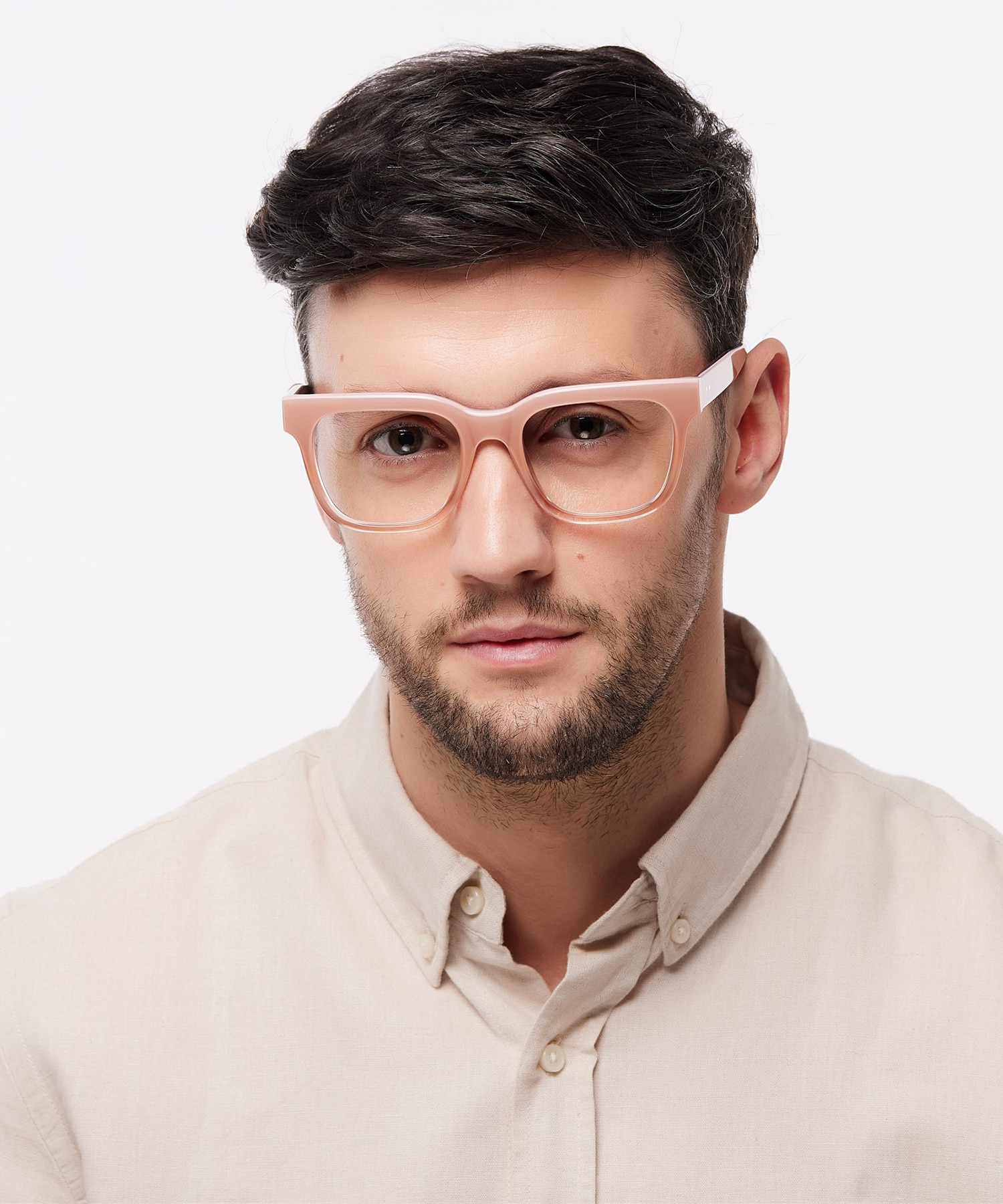 Kami Gradient Pink AcetateEyeglass Frames for Men for Glasses Direct