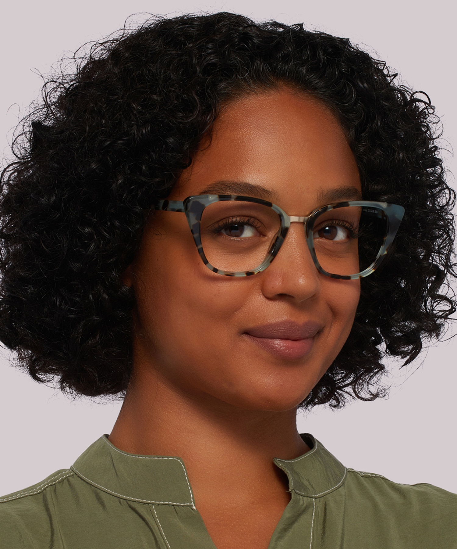Faith Light Grey & Green AcetateEyeglass Frames for Women for Glasses Direct
