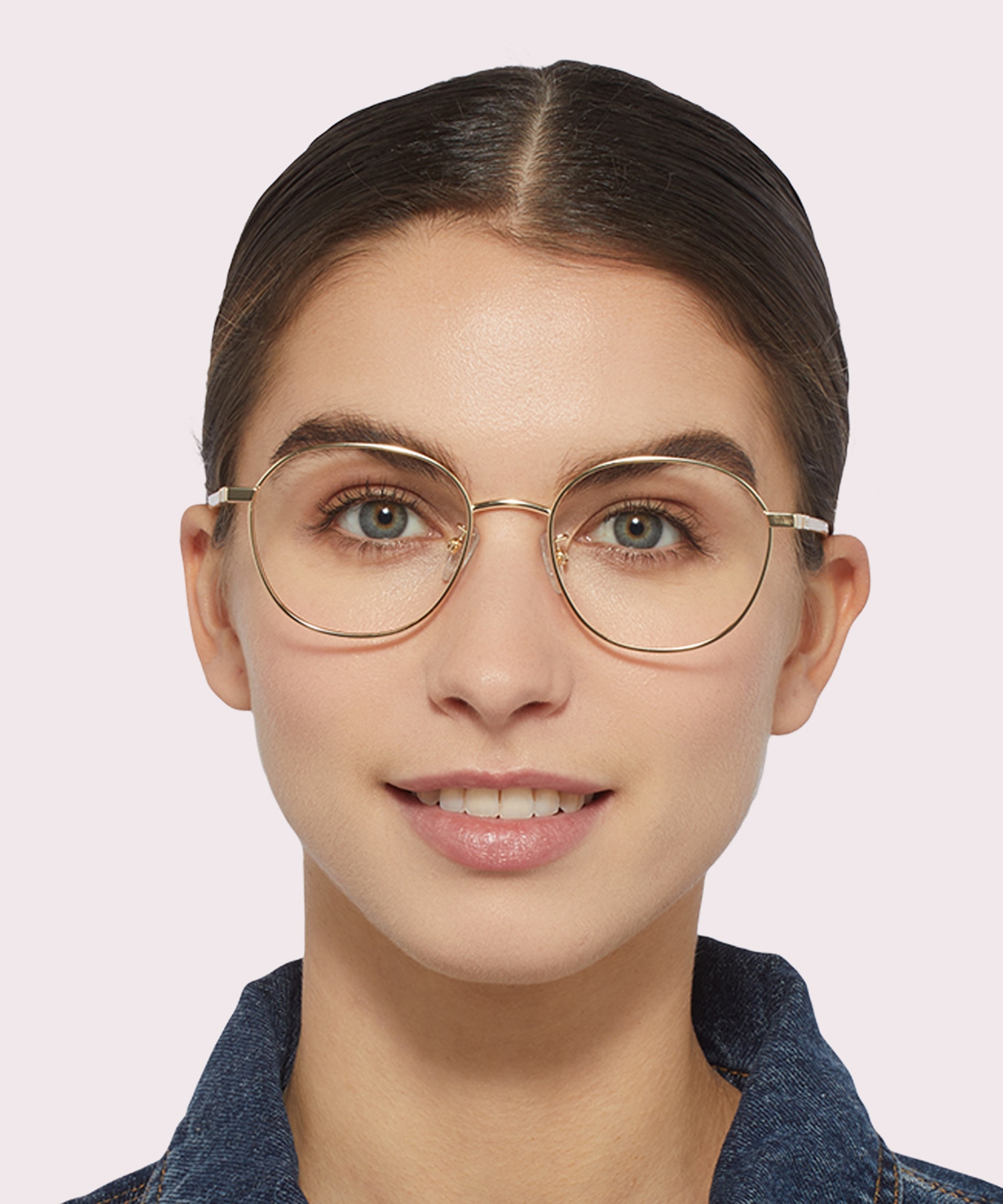 PLD D456/G Gold Shiny MetalEyeglass Frames for Women for Glasses Direct