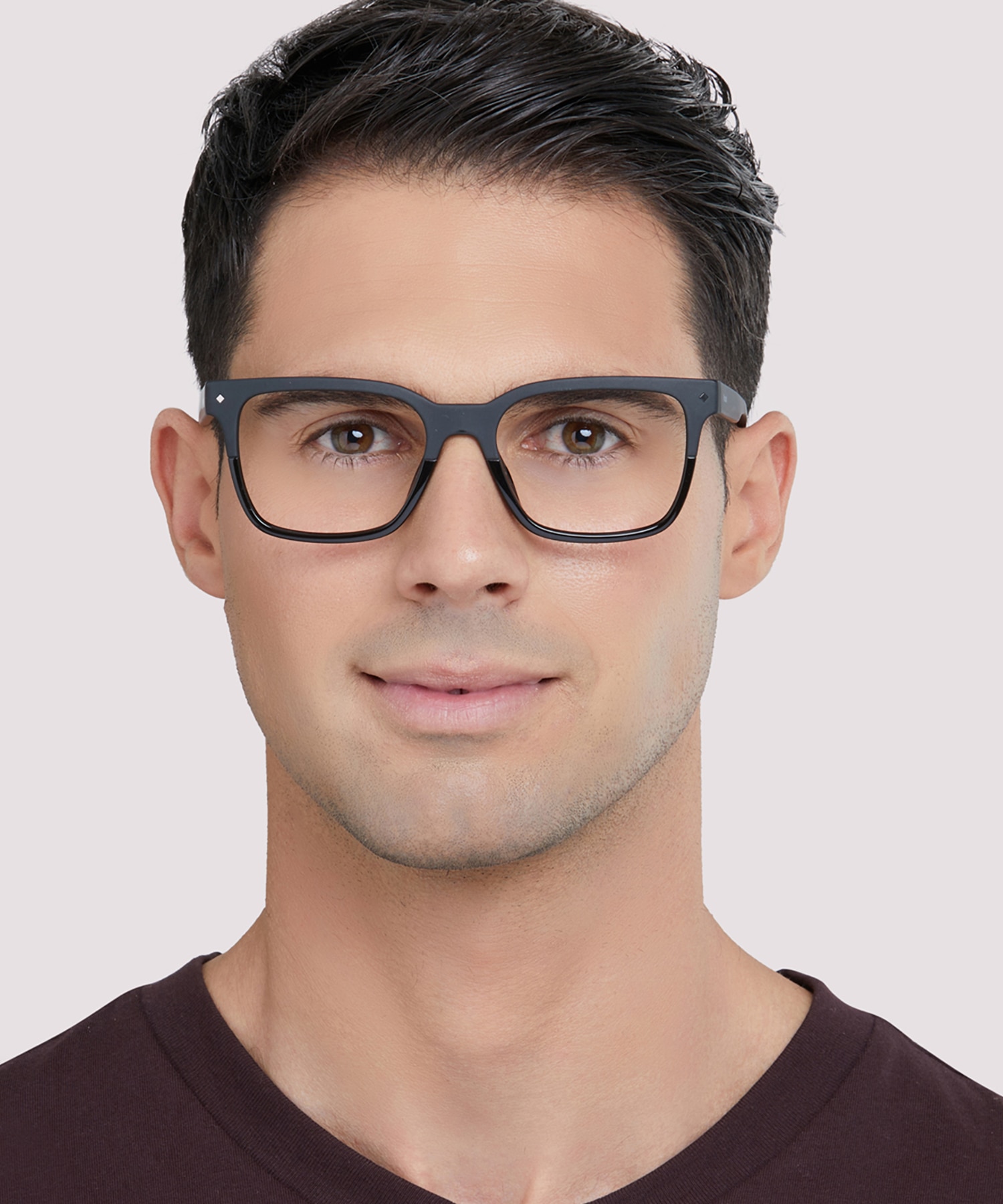 PLD D343 Black PlasticEyeglass Frames for Men for Glasses Direct