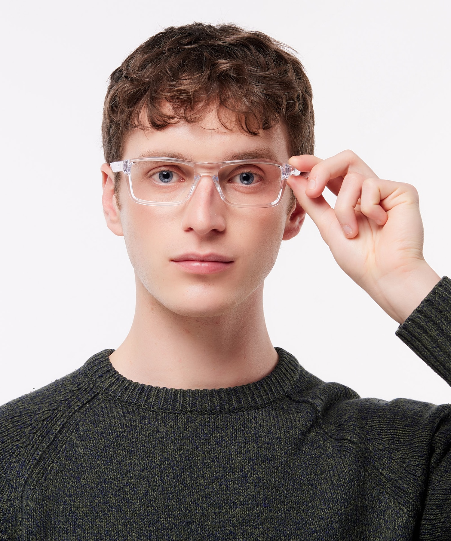 Rafter Polished Clear PlasticEyeglass Frames for Men for Glasses Direct