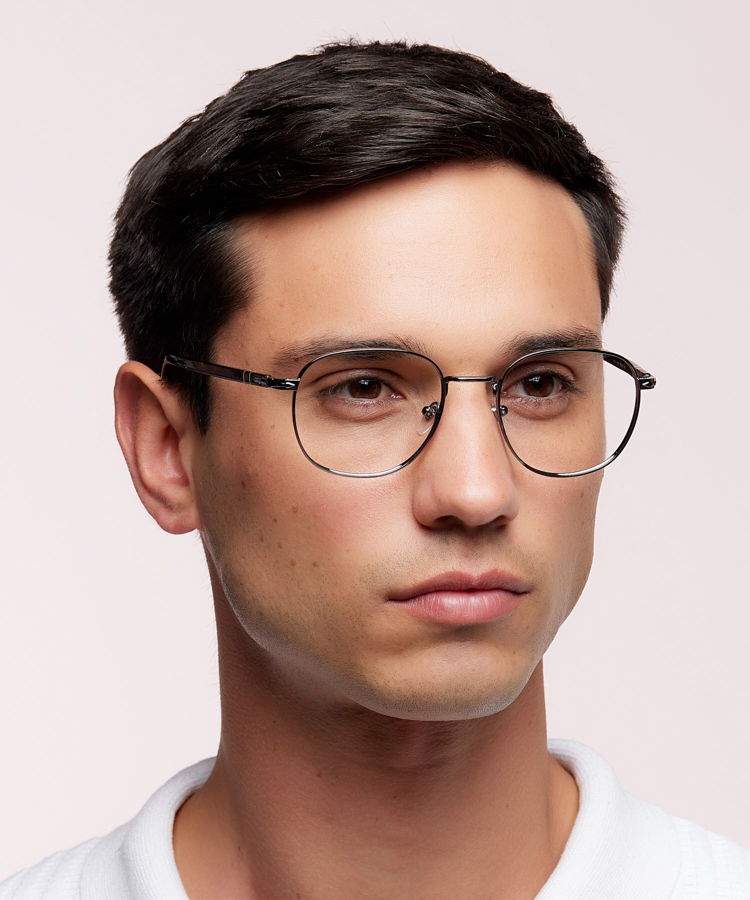 PO1007V Gunmetal MetalEyeglass Frames for Men for Glasses Direct