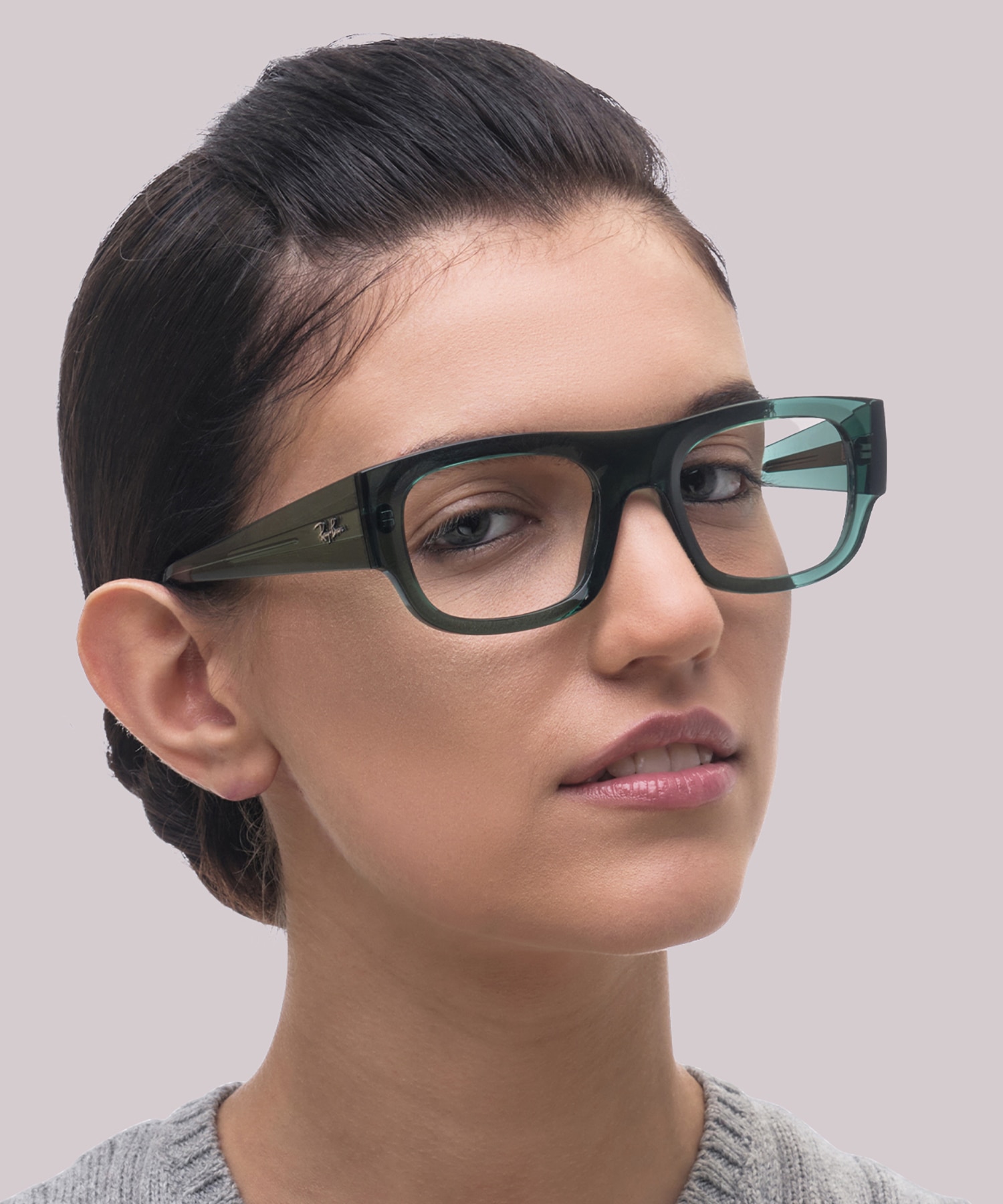Kristin Optics Bio-Based Transparent Green PlasticEyeglass Frames for Women for Glasses Direct