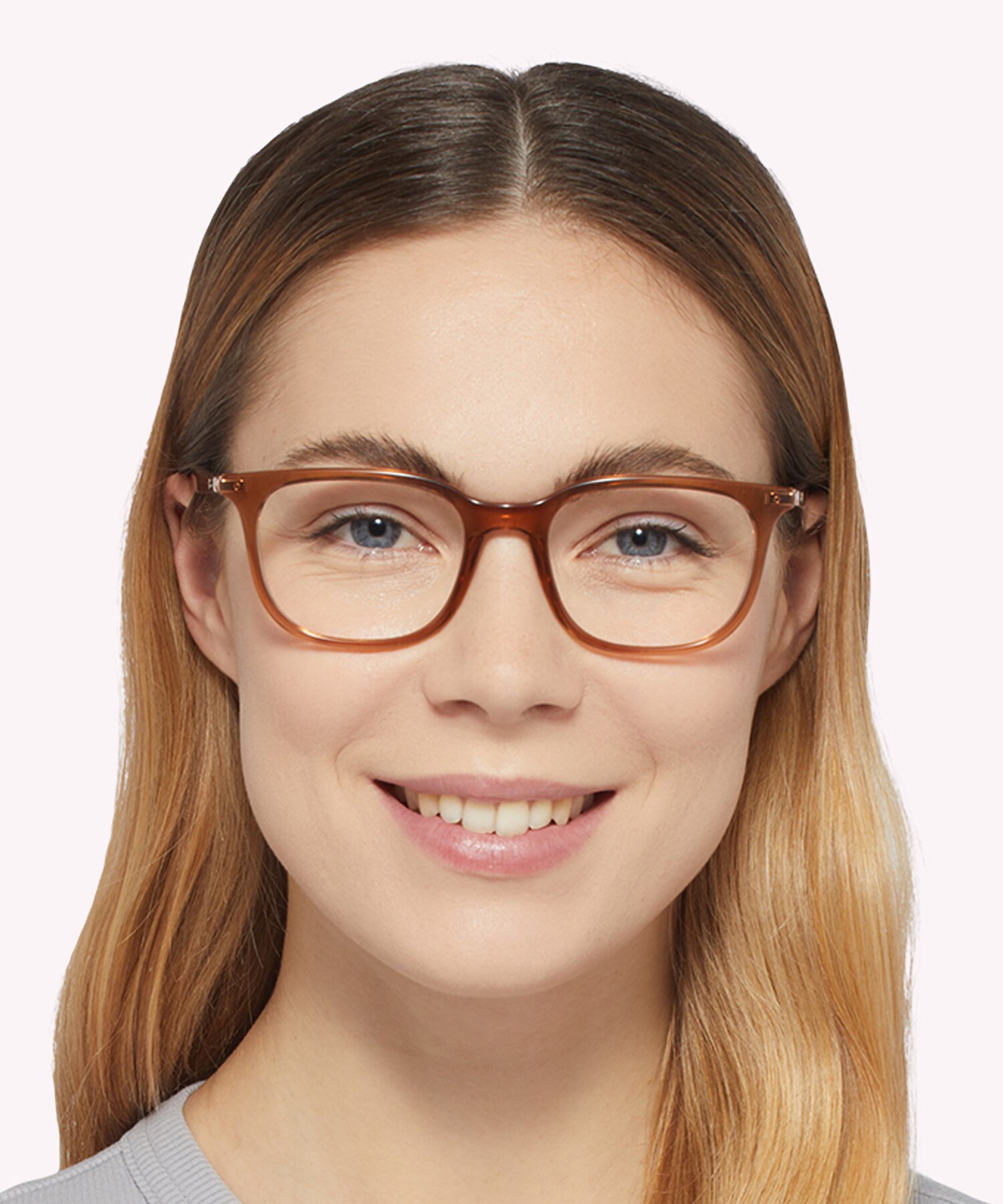 RB7211 Transparent Brown PlasticEyeglass Frames for Women for Glasses Direct