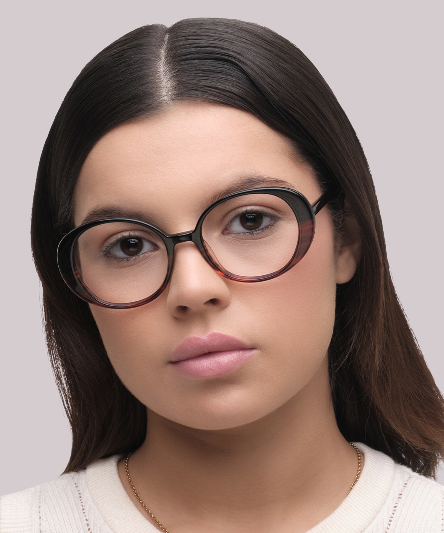 Hattie Gradient Black & Brown Horn AcetateEyeglass Frames for Women for Glasses Direct