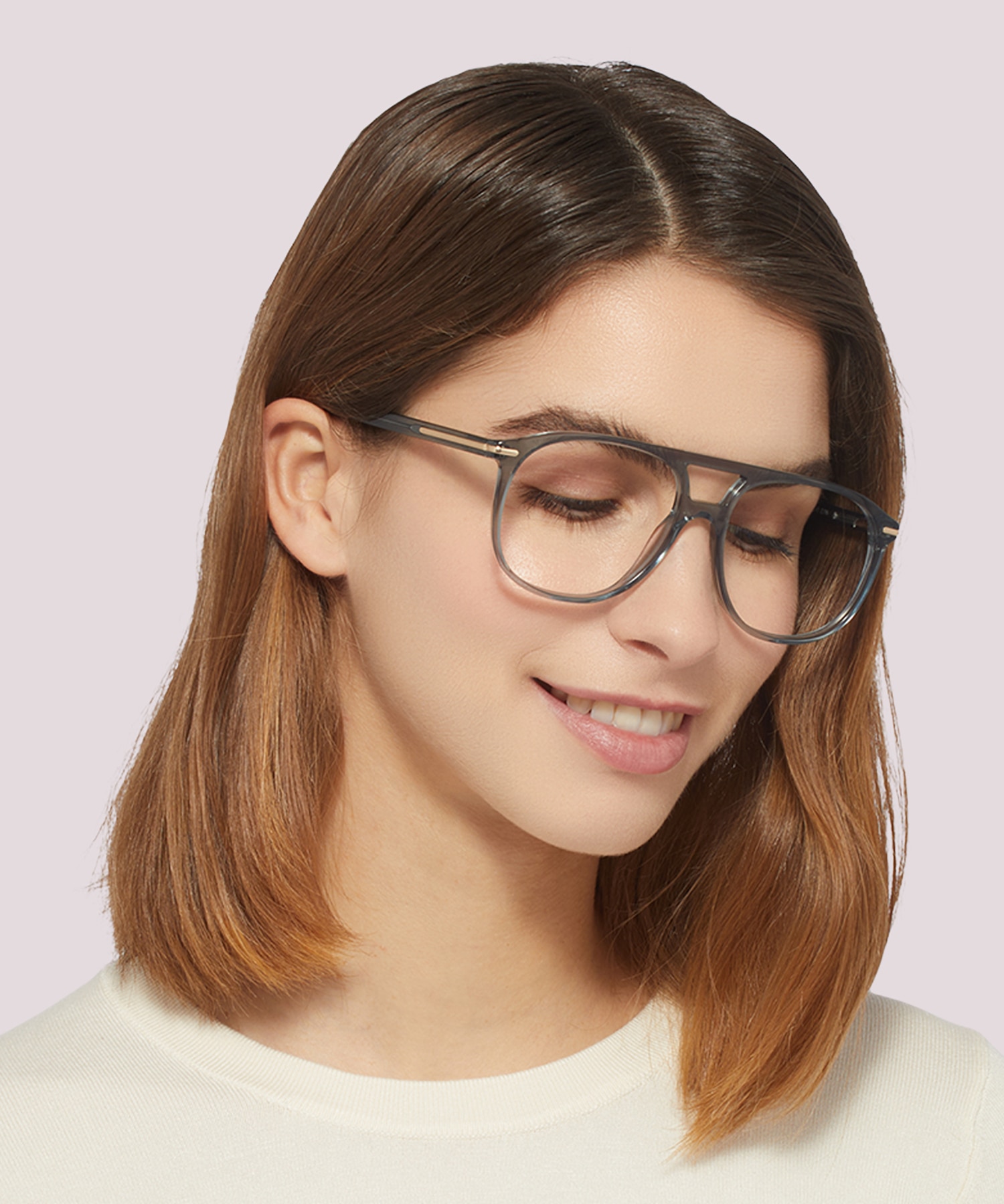 Gants Crystal Grey & Green AcetateEyeglass Frames for Women for Glasses Direct