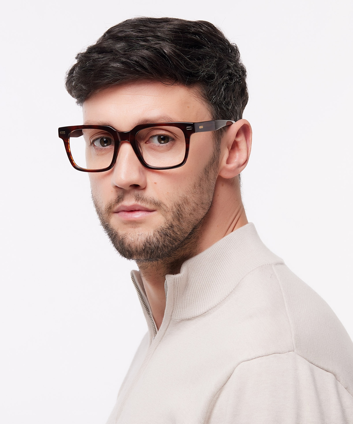Kavon Horn Brown Orange AcetateEyeglass Frames for Men for Glasses Direct