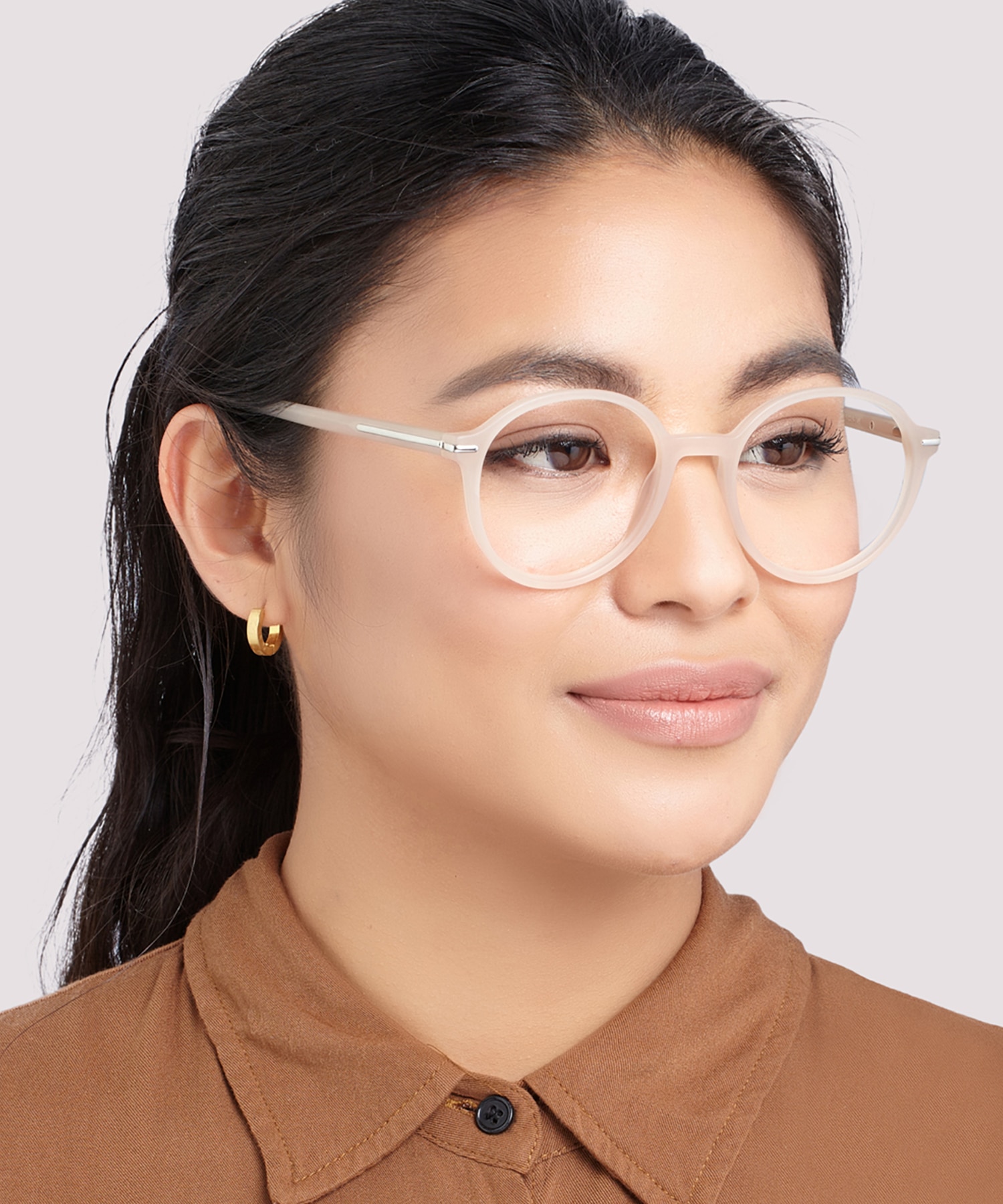 Beckton Champagne & Silver AcetateEyeglass Frames for Women for Glasses Direct