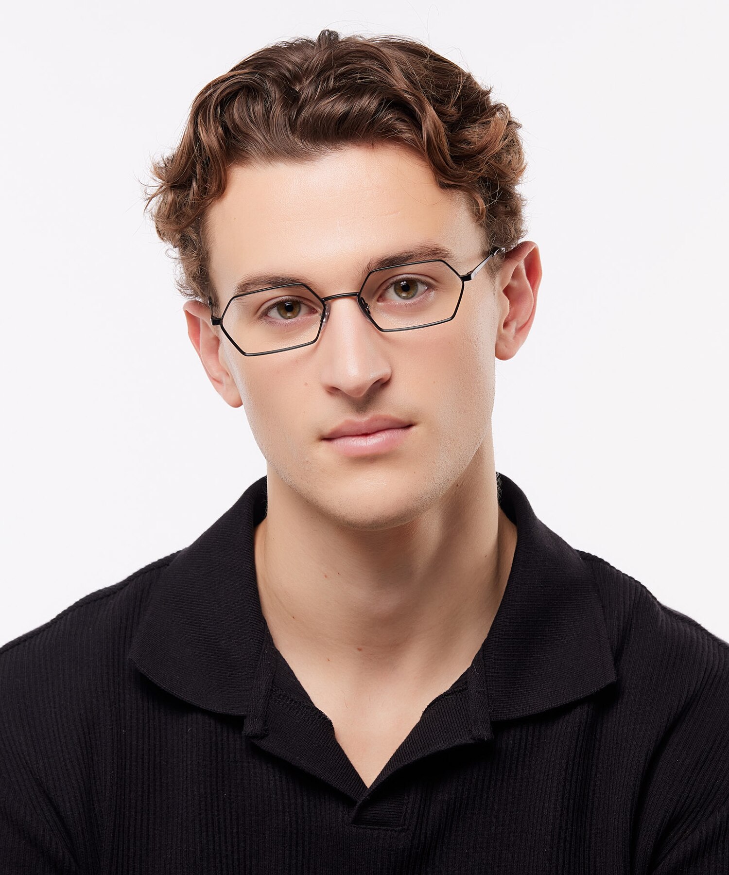 Yevi Optics Black MetalEyeglass Frames for Men for Glasses Direct