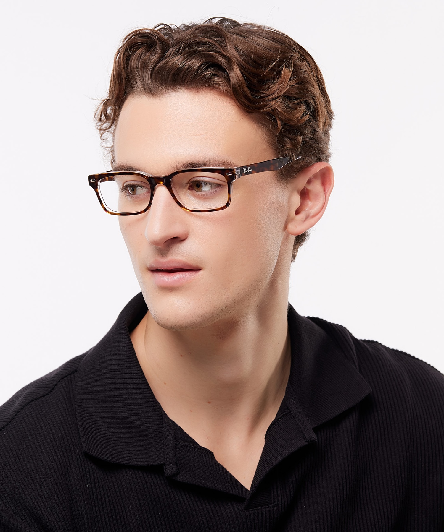 RB5286 Havana On Transparent AcetateEyeglass Frames for Men for Glasses Direct