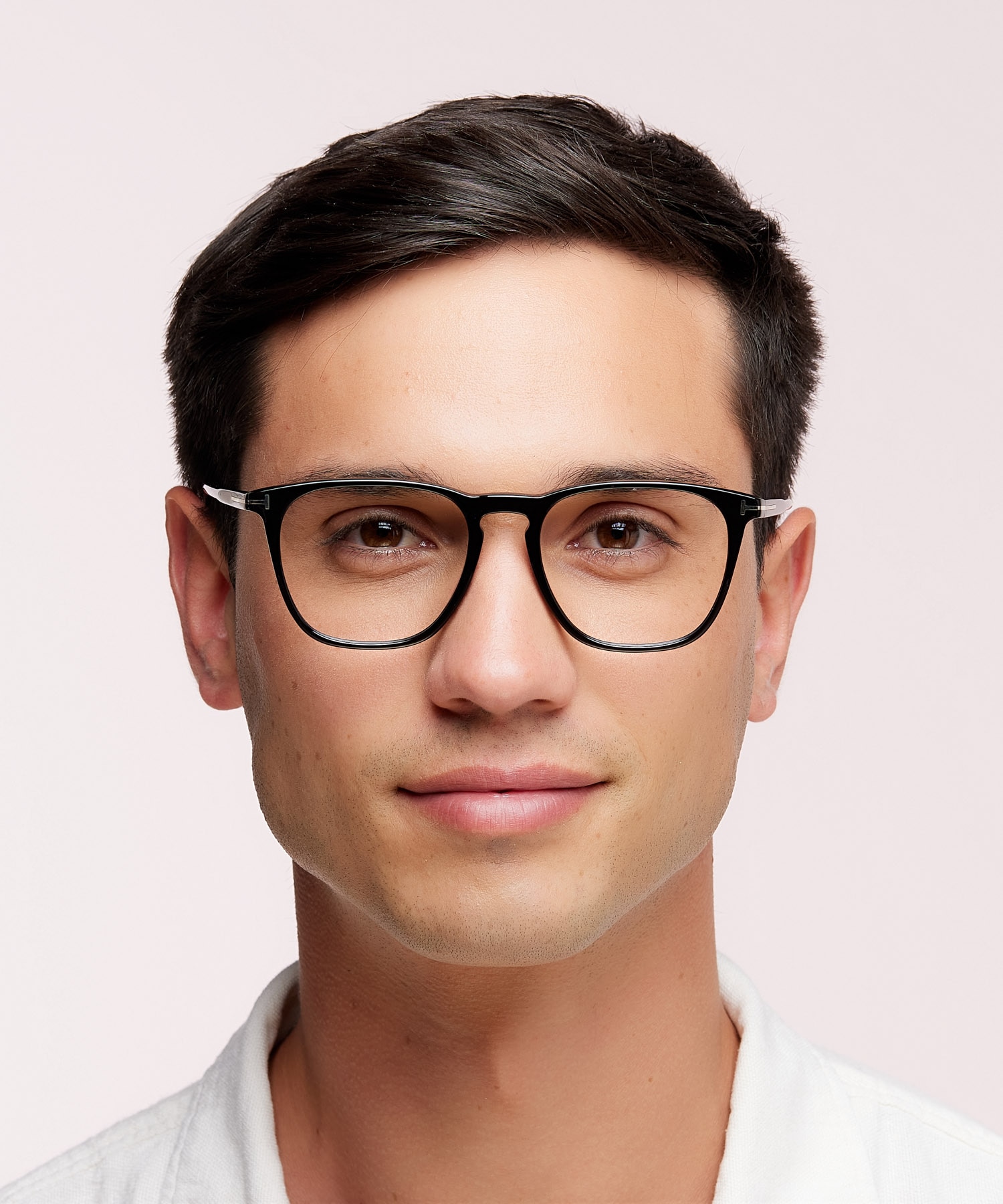 FT5937-B Black Shiny AcetateEyeglass Frames for Men for Glasses Direct