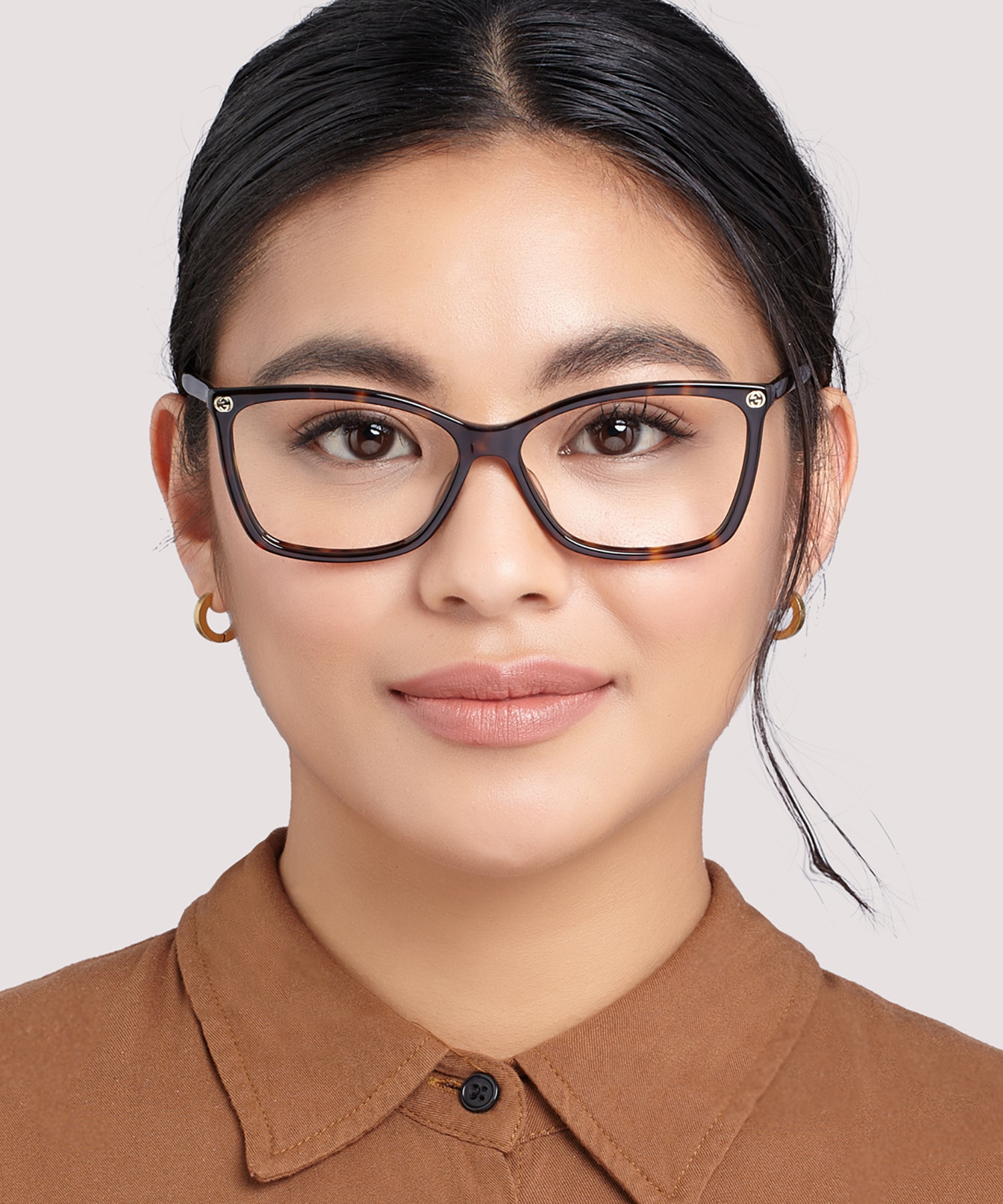 GG0025O Tortoise AcetateEyeglass Frames for Women for Glasses Direct