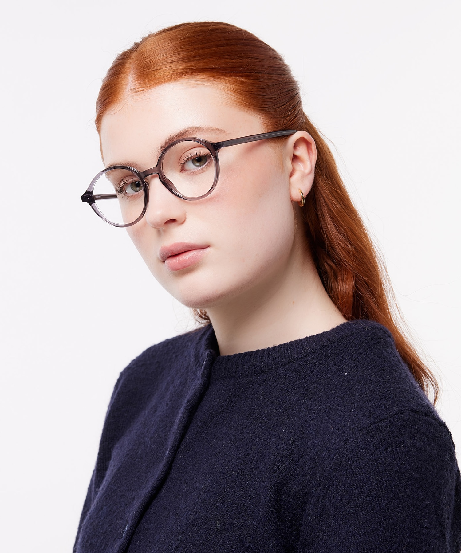 Kasia Crystal Grey PlasticEyeglass Frames for Women for Glasses Direct