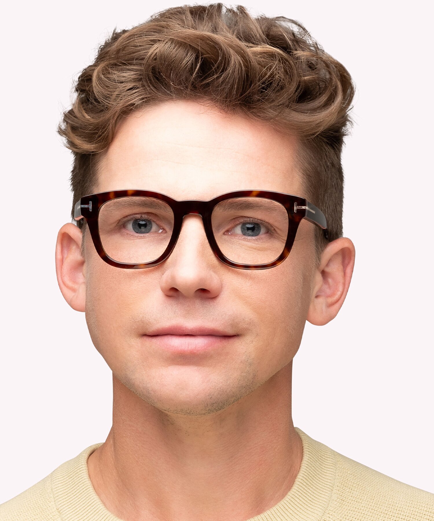 FT5542-B Tortoise AcetateEyeglass Frames for Men for Glasses Direct