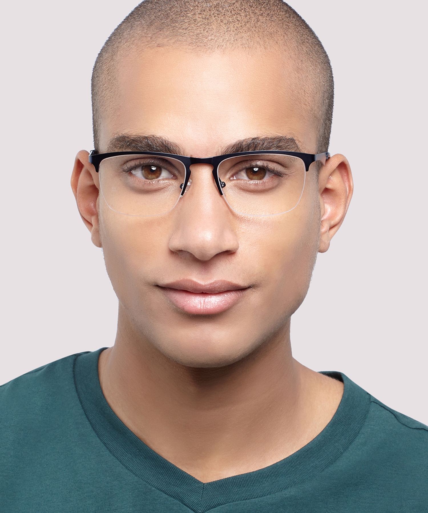 Joe1 Matte Navy MetalEyeglass Frames for Men for Glasses Direct