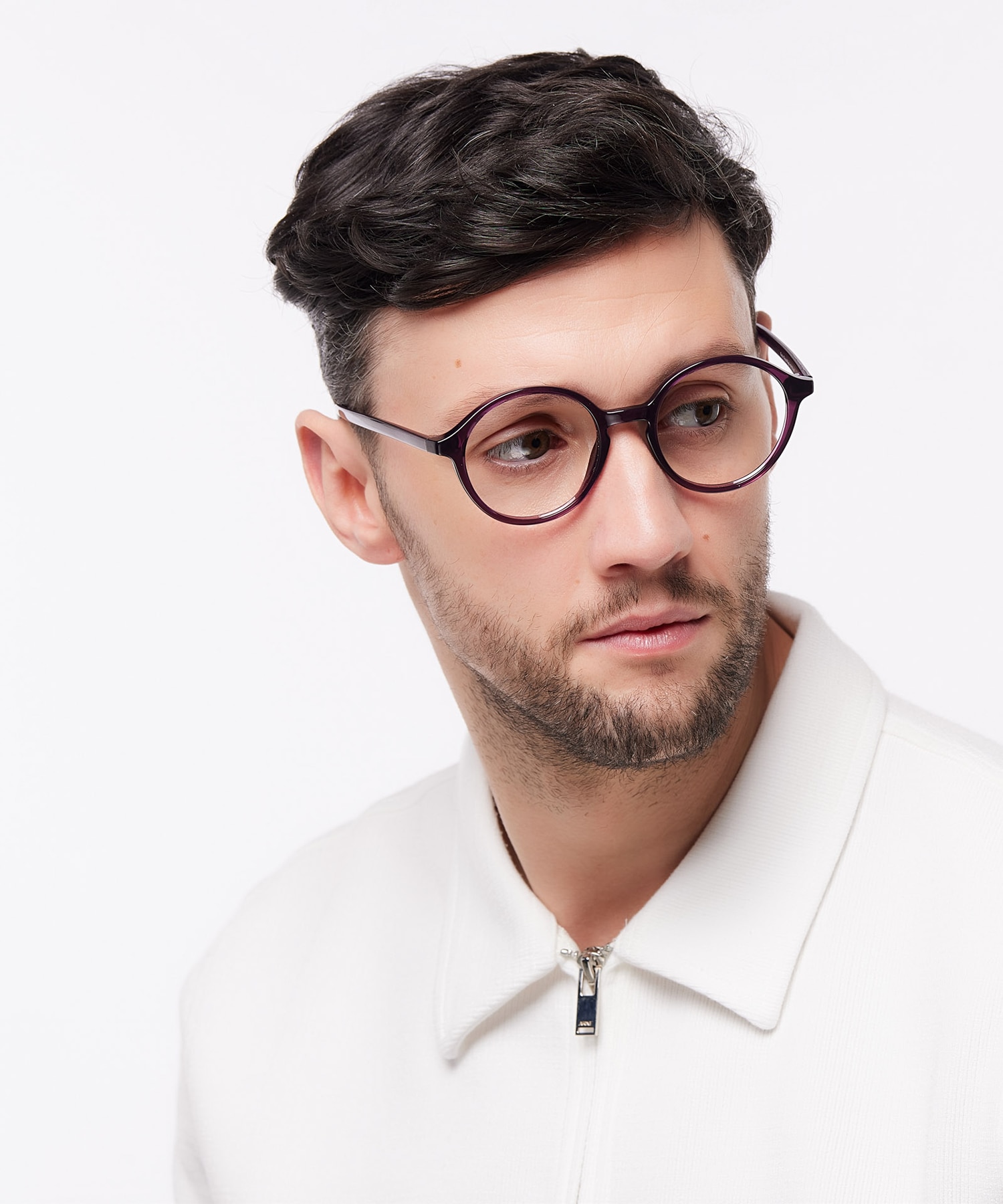 Kasia Crystal Purple PlasticSunglass Frames for Men for Glasses Direct