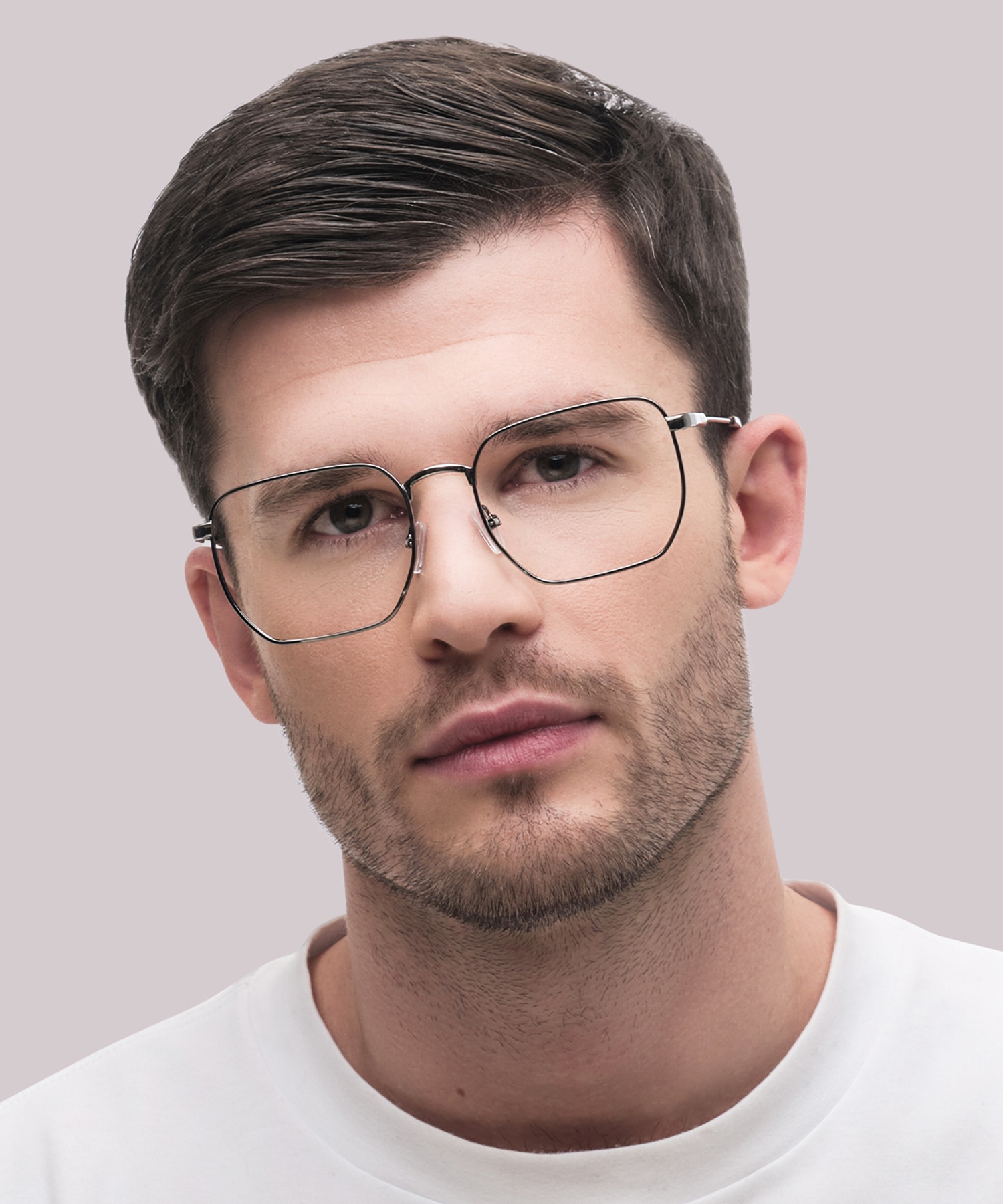 PLD D485 Silver MetalEyeglass Frames for Men for Glasses Direct