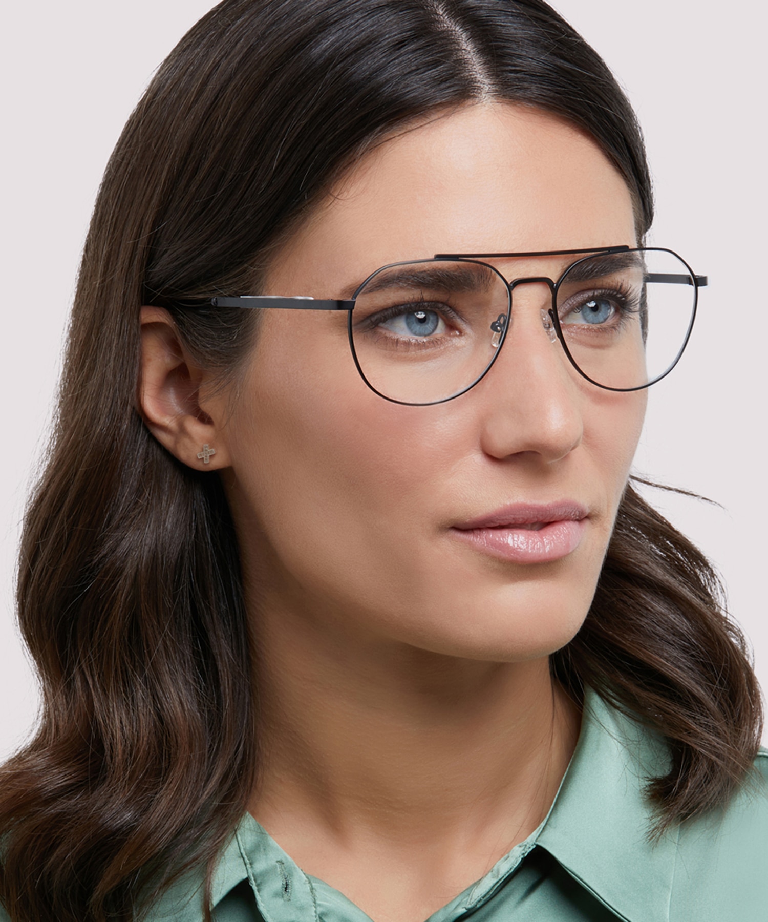 Colby Matte Black MetalEyeglass Frames for Women for Glasses Direct