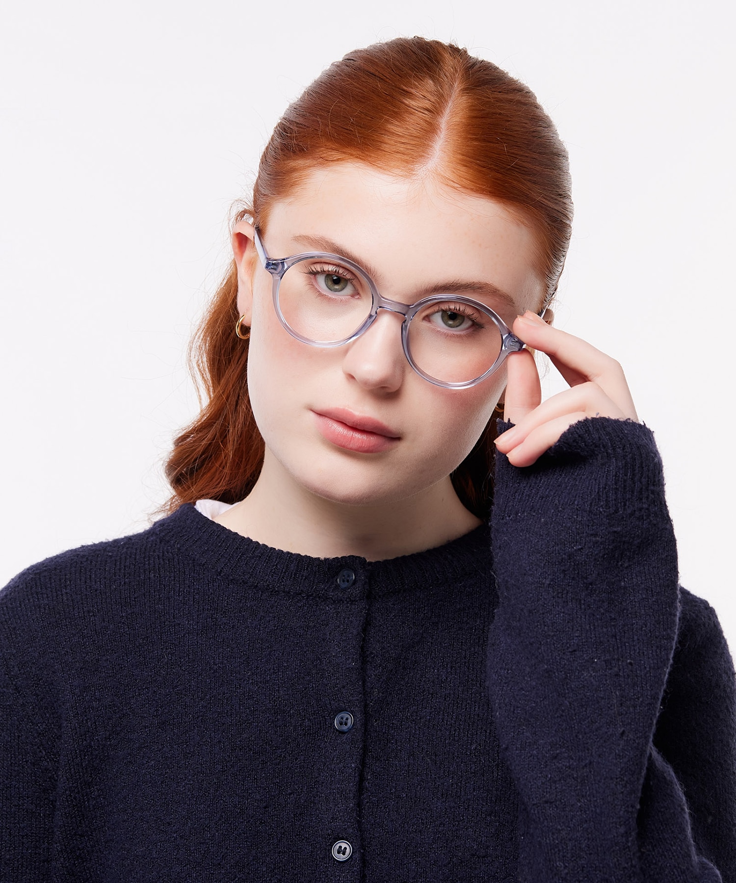 Kasia Crystal Light Blue PlasticEyeglass Frames for Women for Glasses Direct