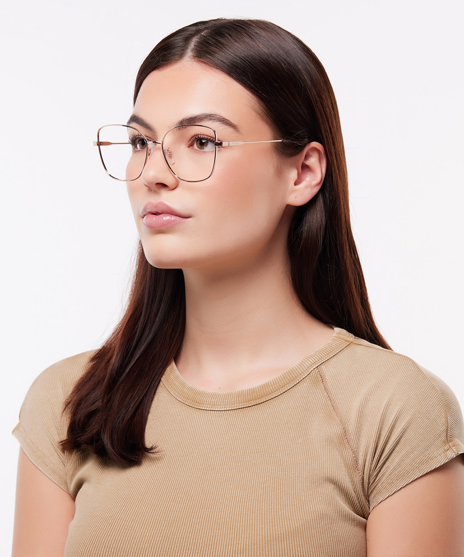 PLD D521/G Gold MetalEyeglass Frames for Women for Glasses Direct