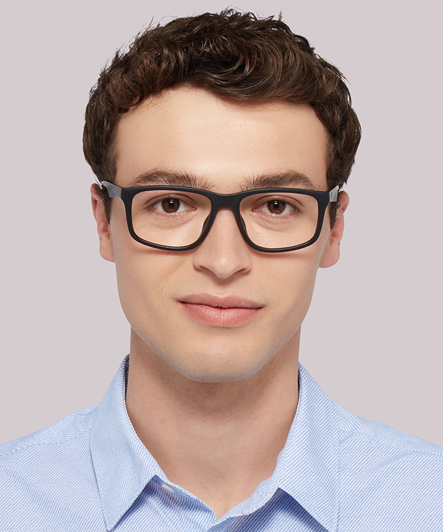 EA3209U Matte Black PlasticEyeglass Frames for Men for Glasses Direct