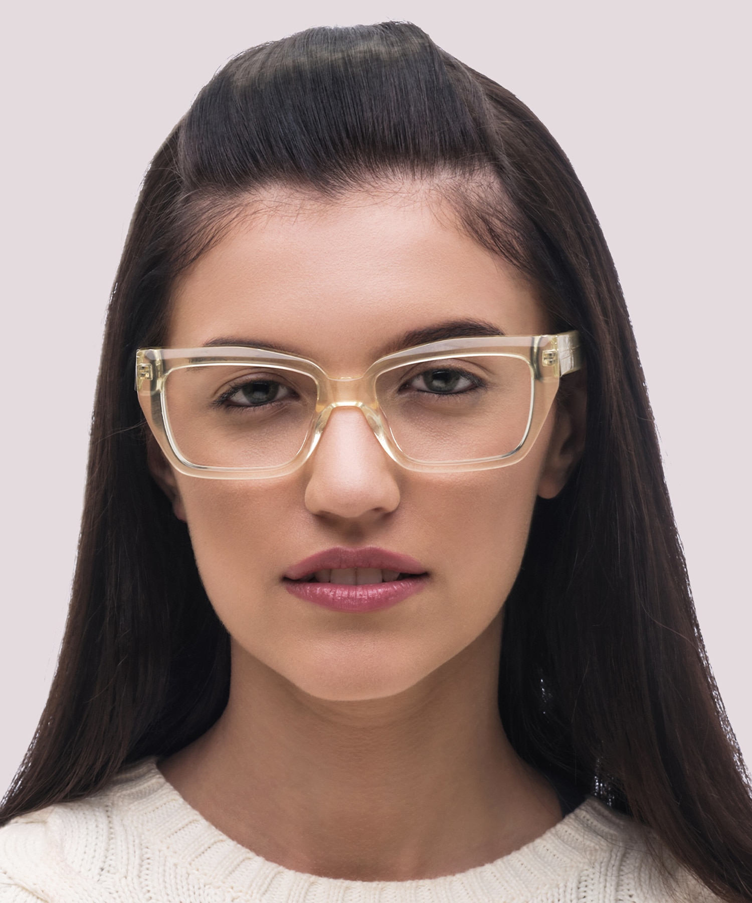 Hallie Crystal Yellow AcetateEyeglass Frames for Women for Glasses Direct