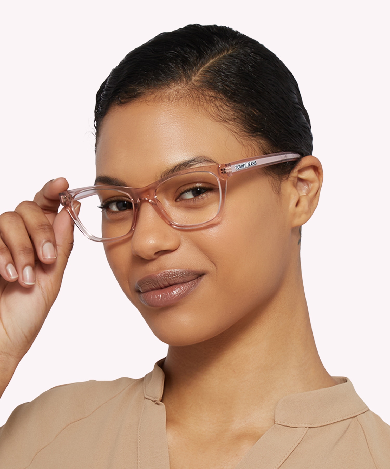 TJ 0080 Pink Light PlasticEyeglass Frames for Women for Glasses Direct