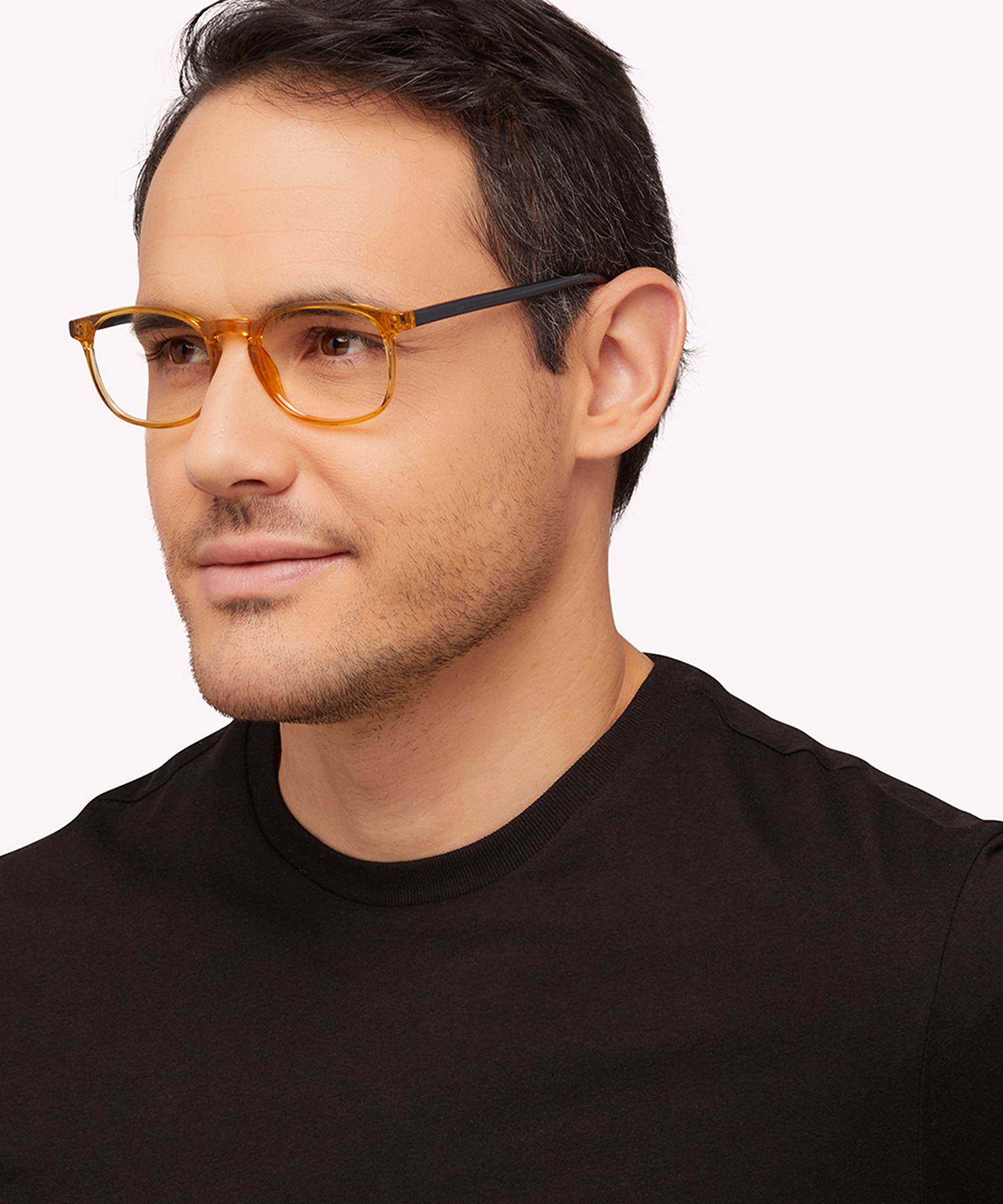 Delaney Yellow Crystal PlasticEyeglass Frames for Men for Glasses Direct