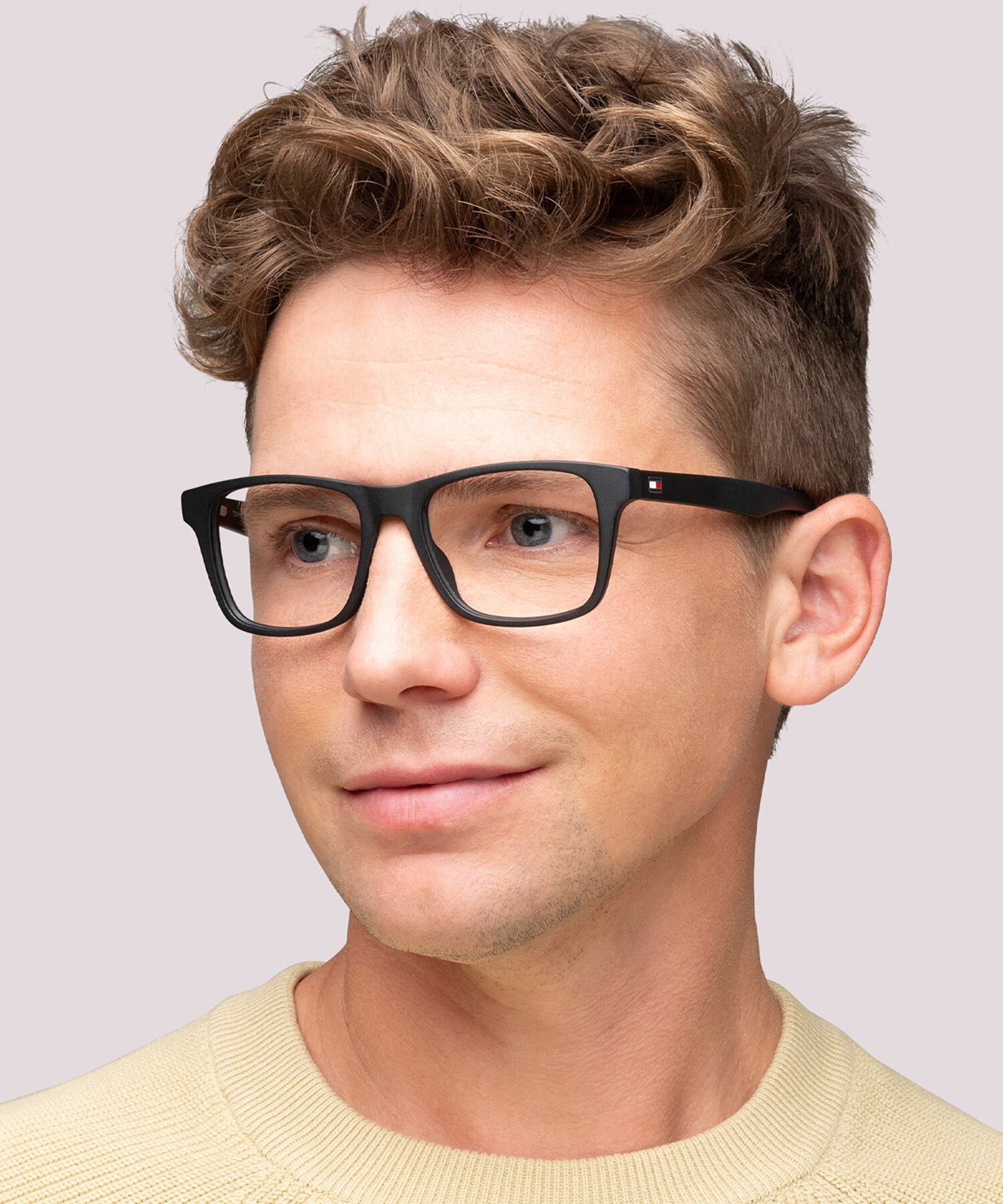 TH 1990 Black AcetateEyeglass Frames for Men for Glasses Direct