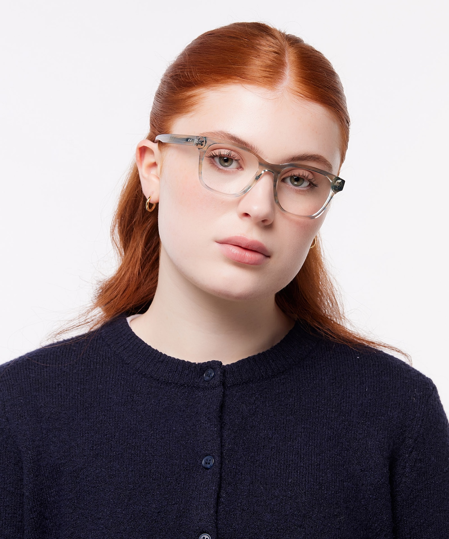 Kendrick Crystal Blue Horn AcetateEyeglass Frames for Women for Glasses Direct